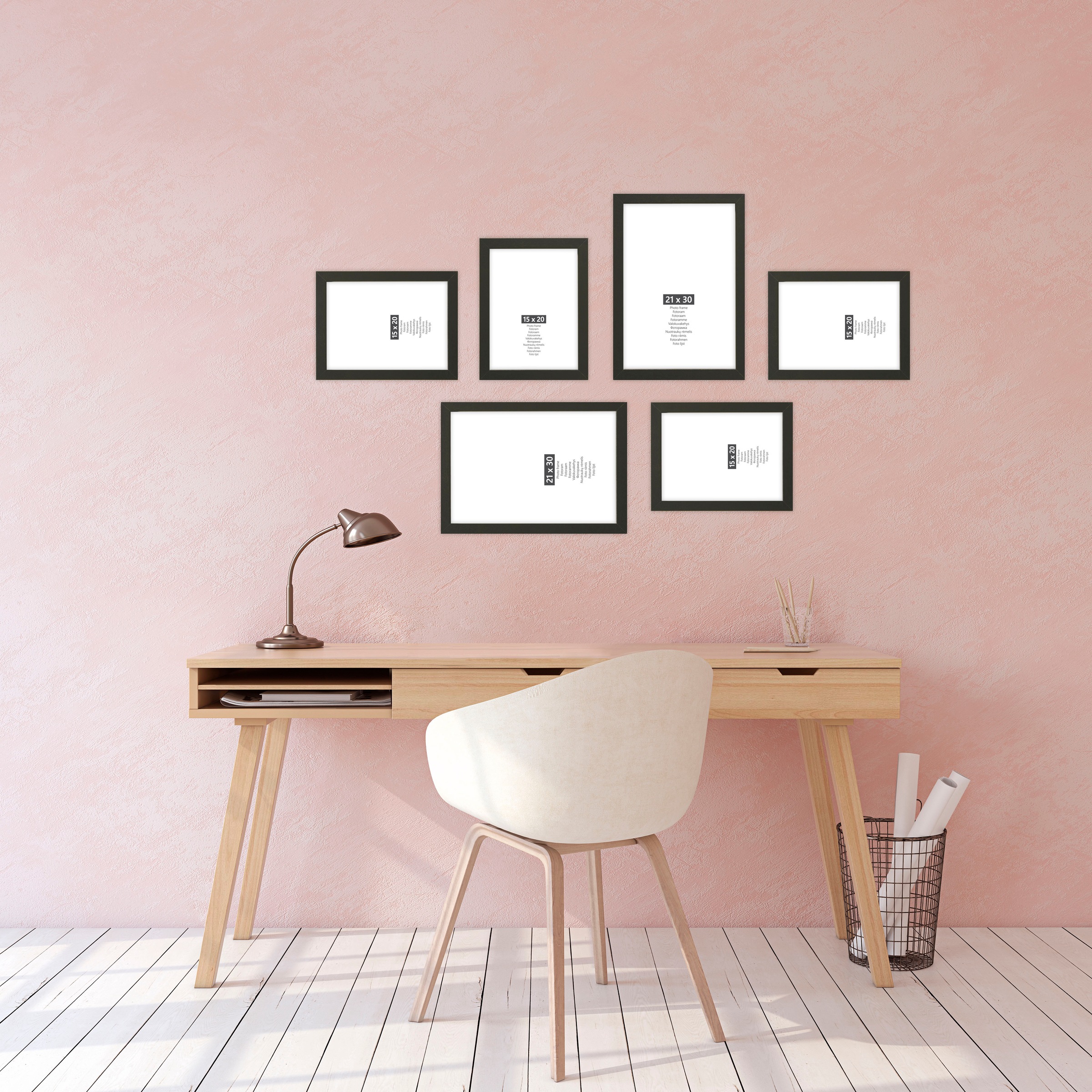 Image of andas Bilderrahmen-Set »Bilderrahmen 6er«, (Set, 6 St., 2x 21x30 (DIN A4) + 4x 15x20 cm (DIN A5) bei Ackermann Versand Schweiz