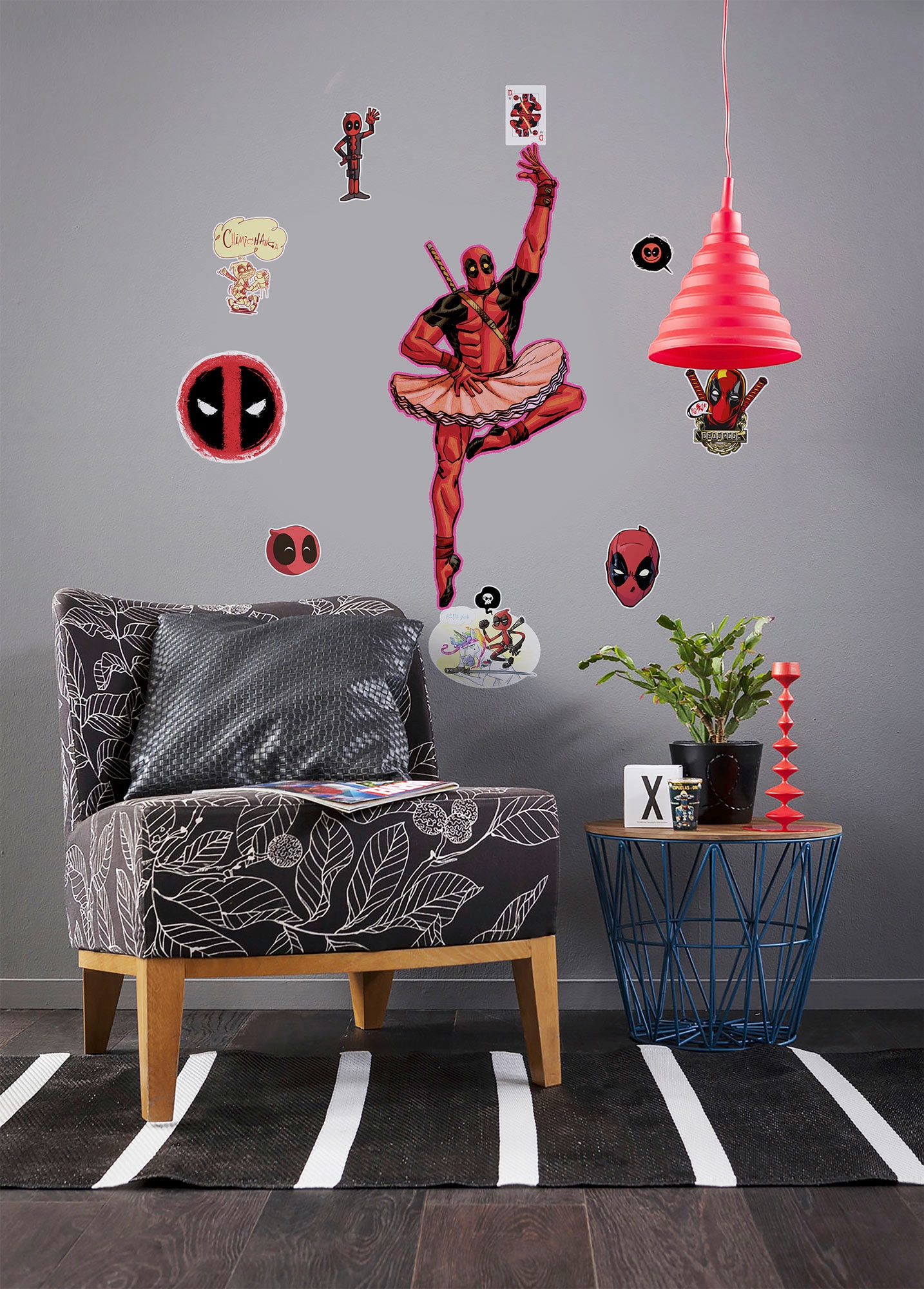 Komar Wandtattoo »Deadpool Derppool - Grösse 50 x 70 cm«, (10 St.), selbstklebend, Wandsticker, Kinderzimmer