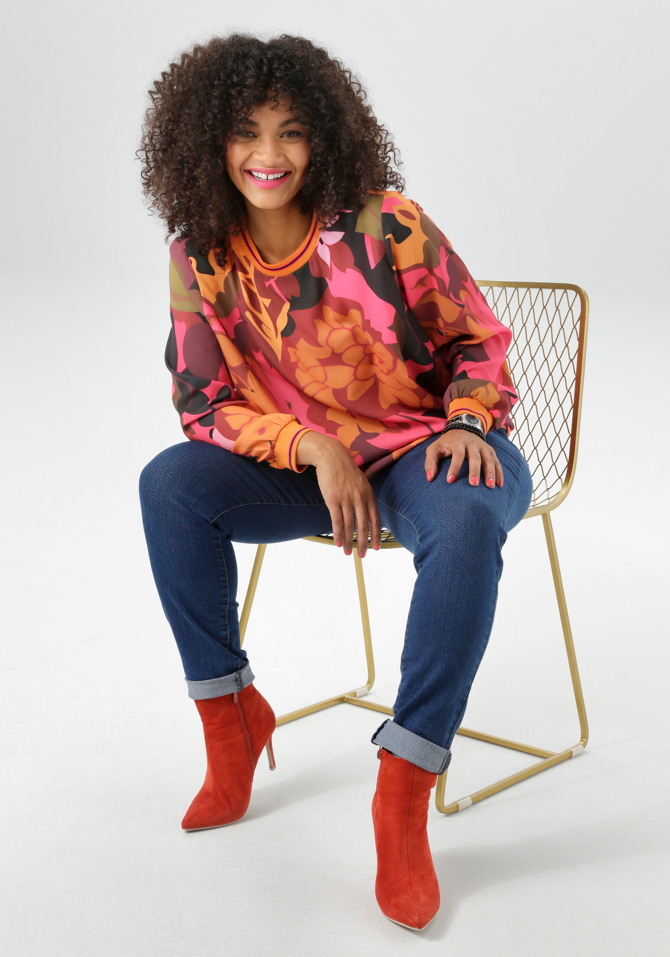 Aniston PLUS Shirtbluse, in Knallfarben - NEUE KOLLEKTION