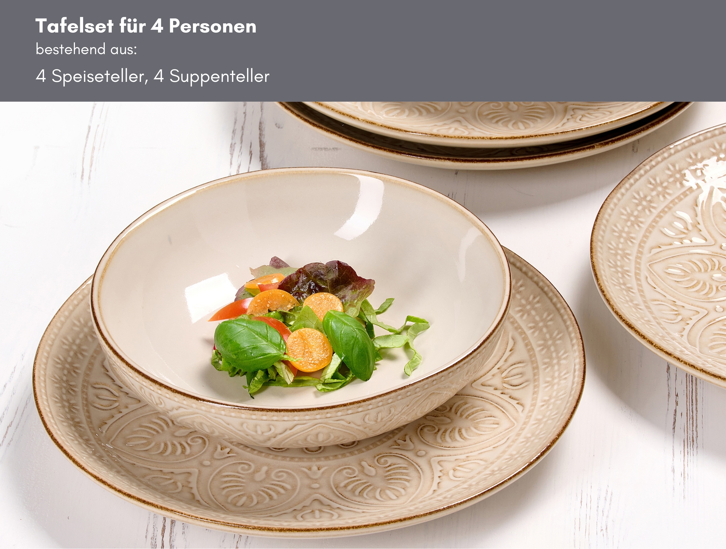 Ritzenhoff & Breker Service de table »Omara« Reaktivglasur, jedes Stück ein Unikat