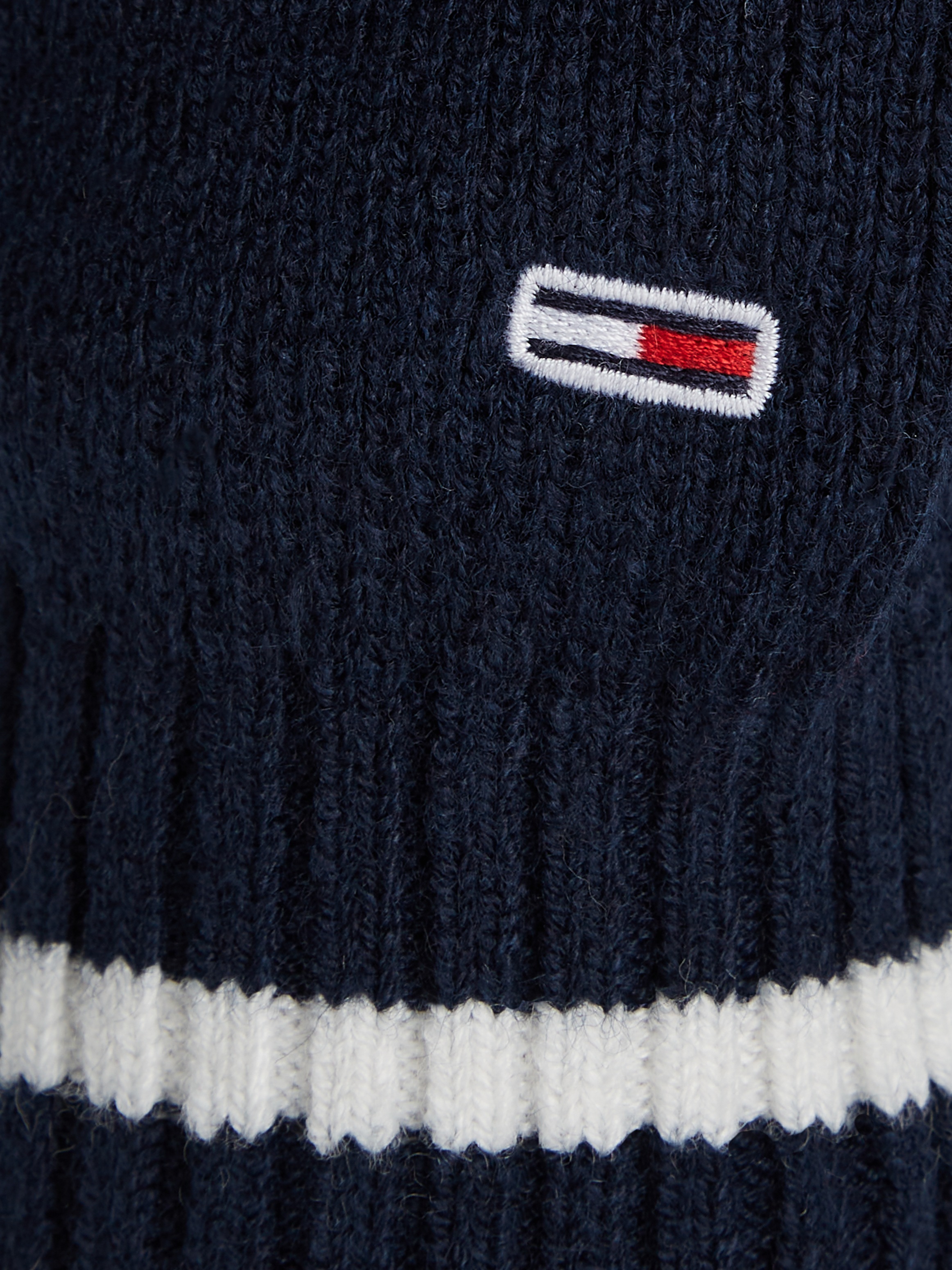 Tommy Jeans Strickpullover »TJW LETTERMAN SWEATER«, mit gestickter Tommy Jeans Flagge