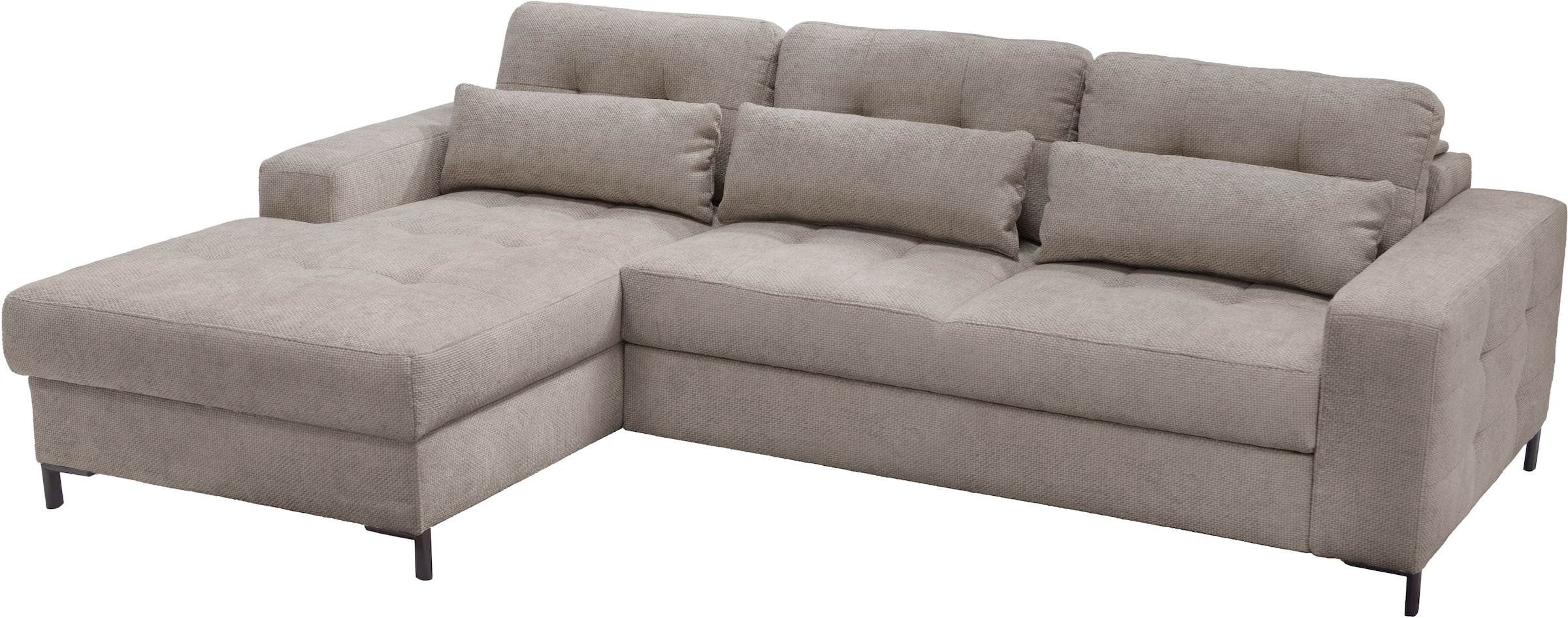 exxpo - sofa fashion Ecksofa »Bonito, mit Rücken- und Sitztiefenverstellung, inkl. Bett & Bettkasten«, Sitztiefenverstellung,Höhenverstellung