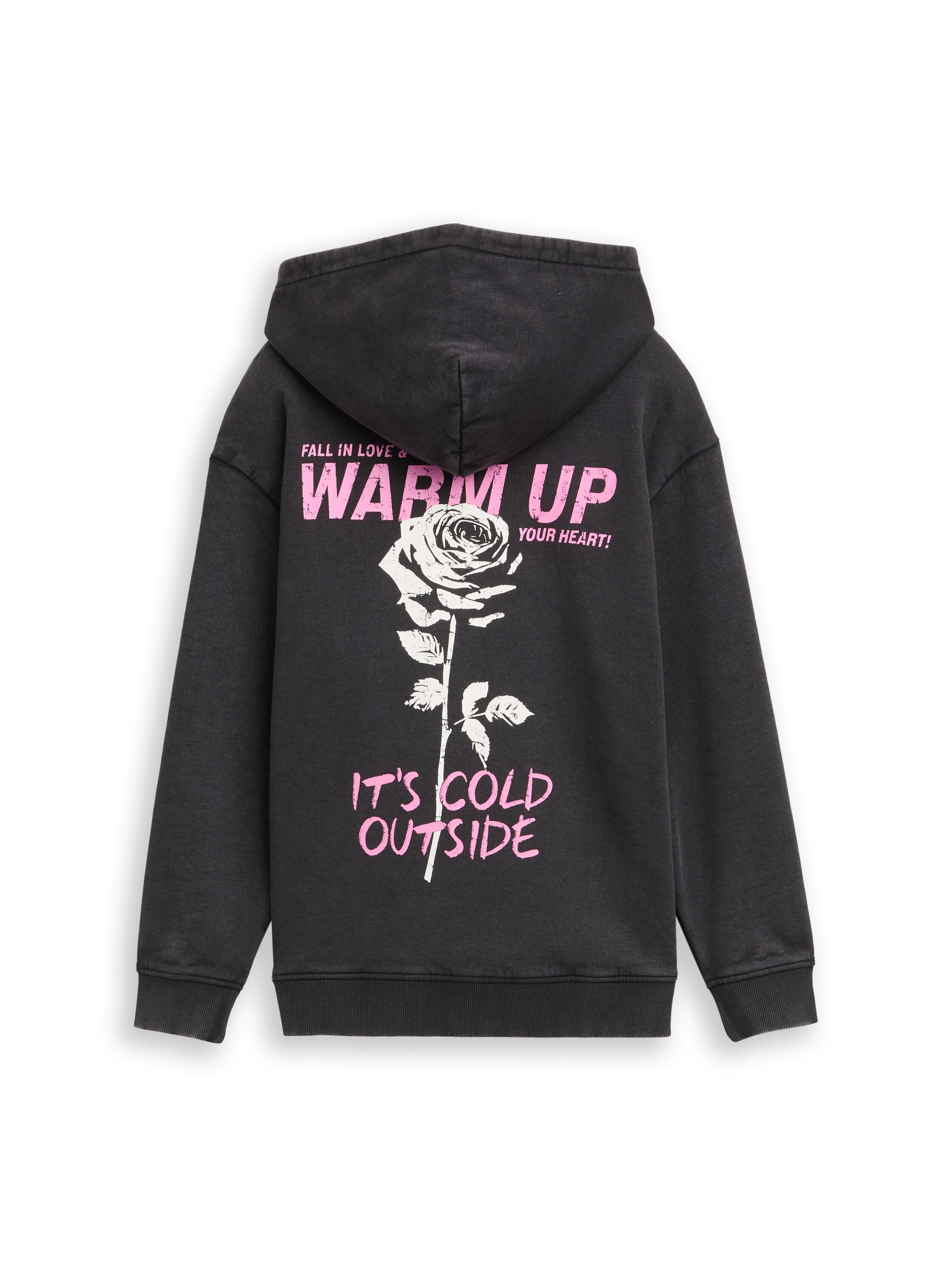 TOM TAILOR Sweat à capuche , mit Front-und Rückenprint
