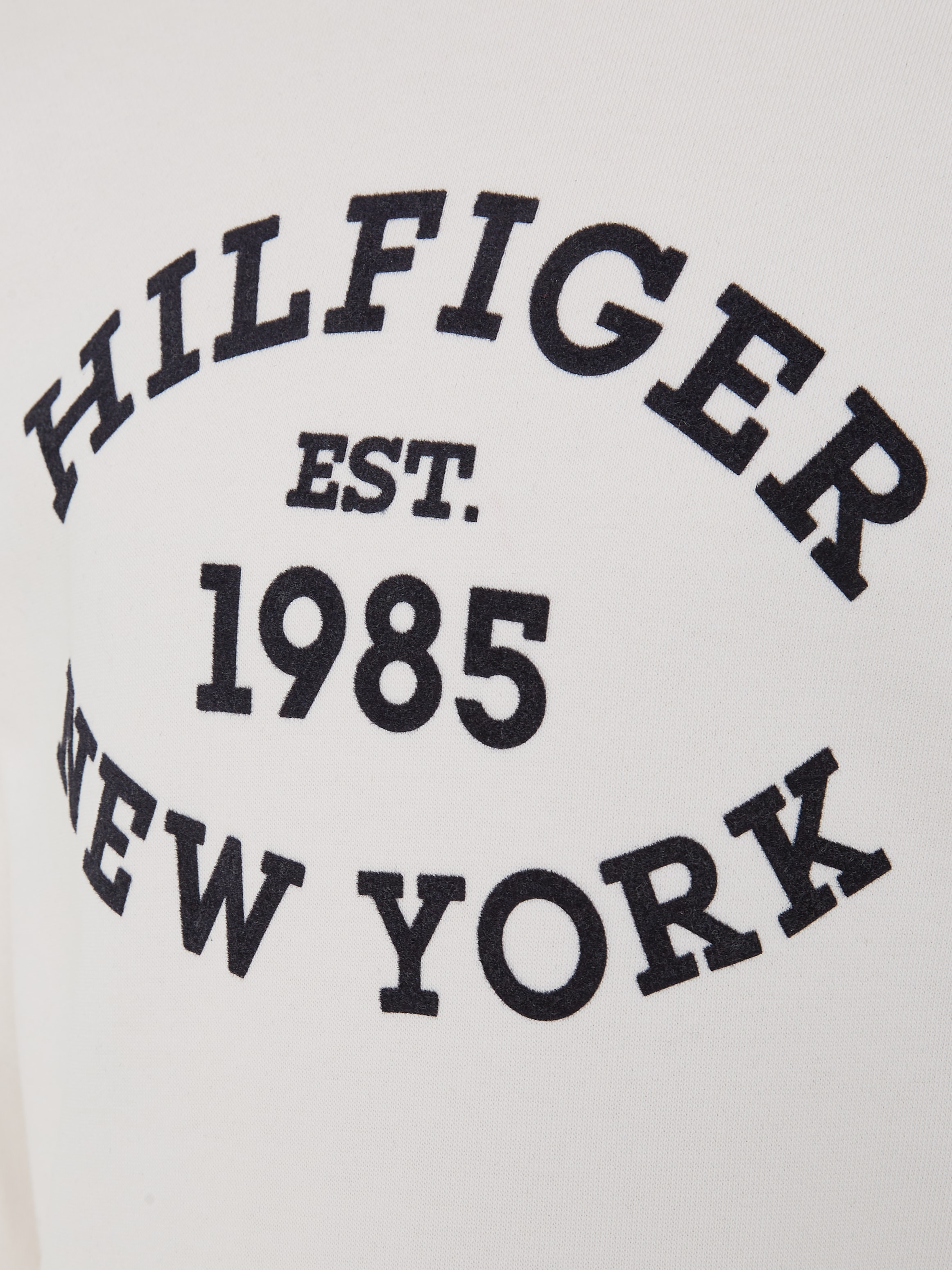 Tommy Hilfiger Sweatshirt »MONOTYPE FLOCK REG SWEATSHIRT«, mit Frontprint; Rundhals, Langarm