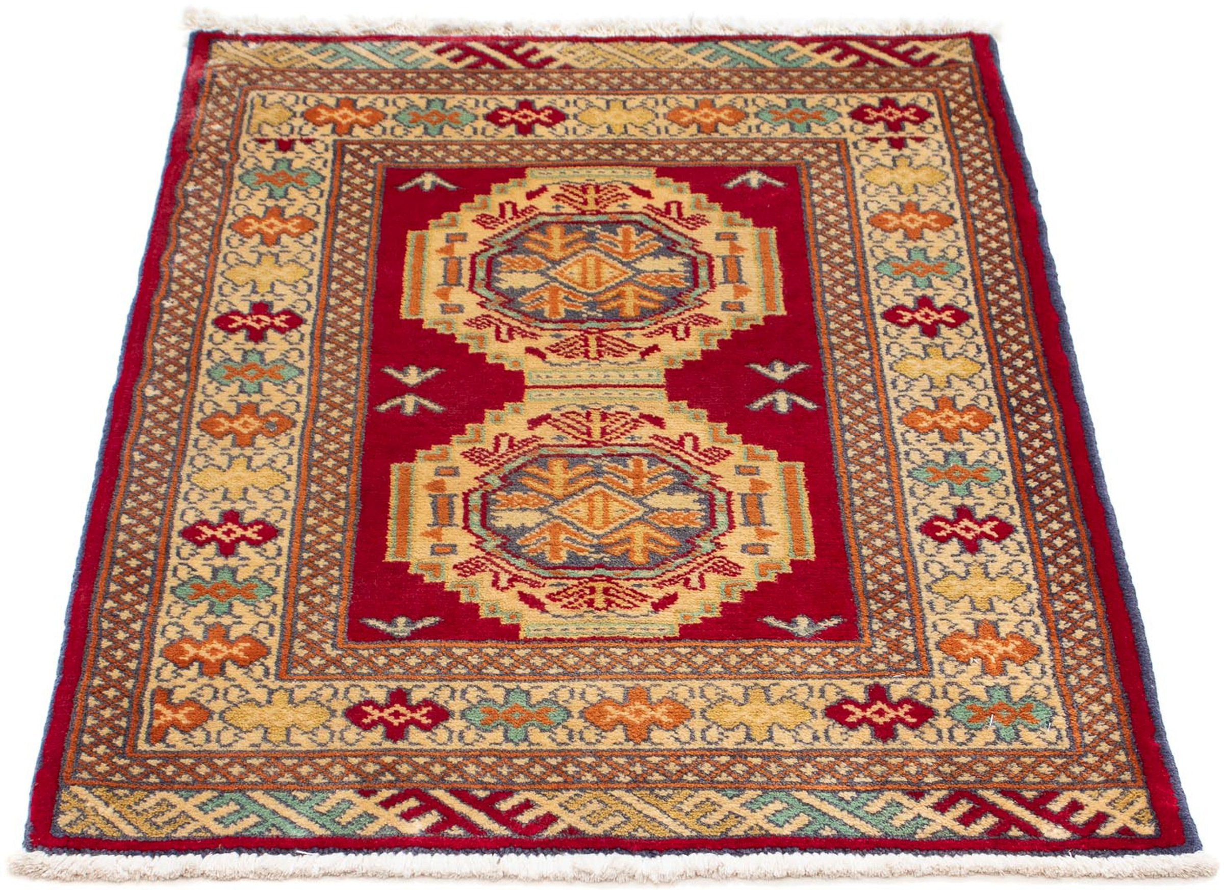 Image of morgenland Orientteppich »Perser - Nomadic - 90 x 65 cm - dunkelrot«, rechteckig, 10 mm Höhe, Wohnzimmer, Handgeknüpft, Einzelstück mit Zertifikat bei Ackermann Versand Schweiz
