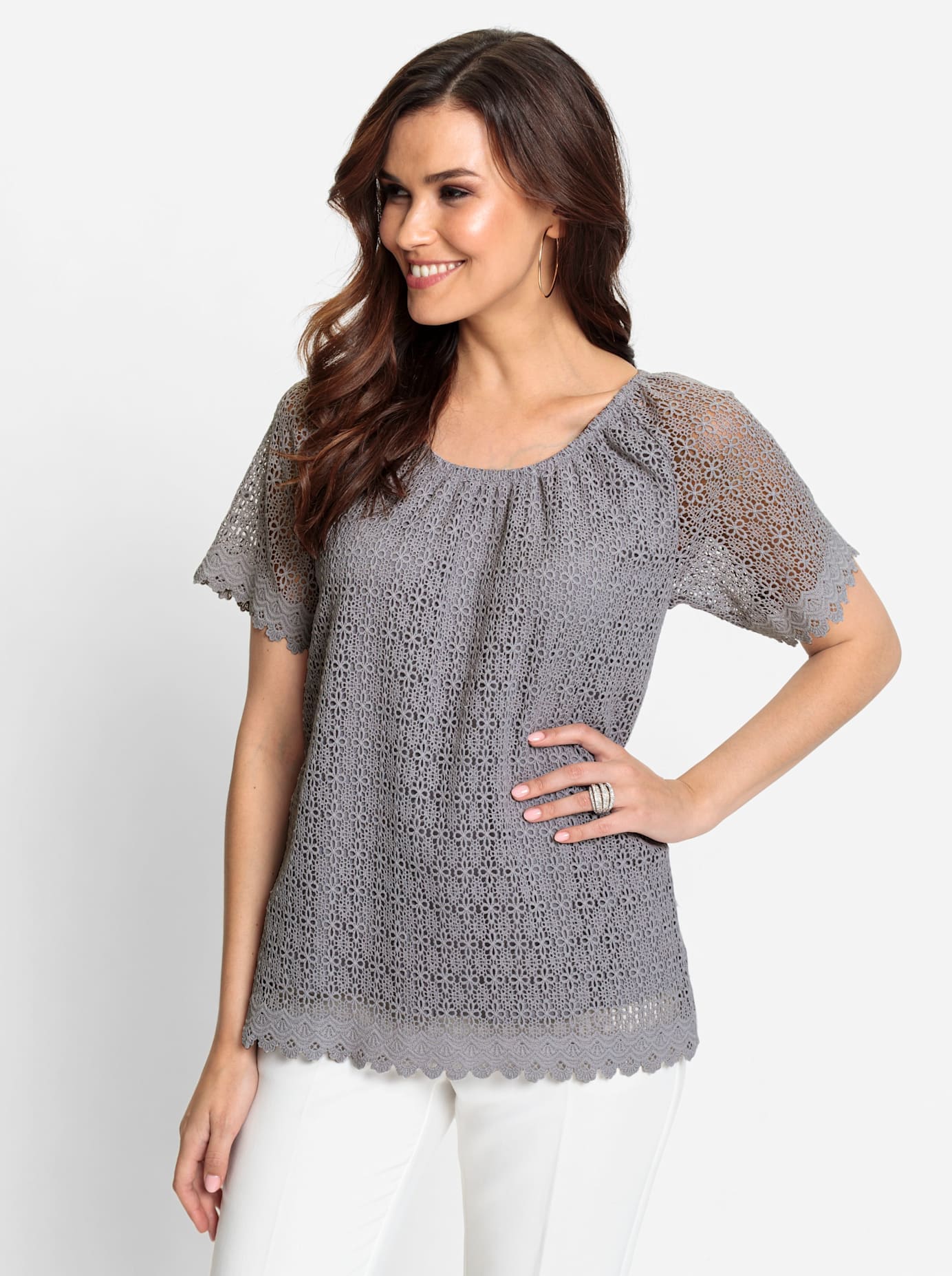Lady Spitzenshirt »Shirt«, (1 tlg.)