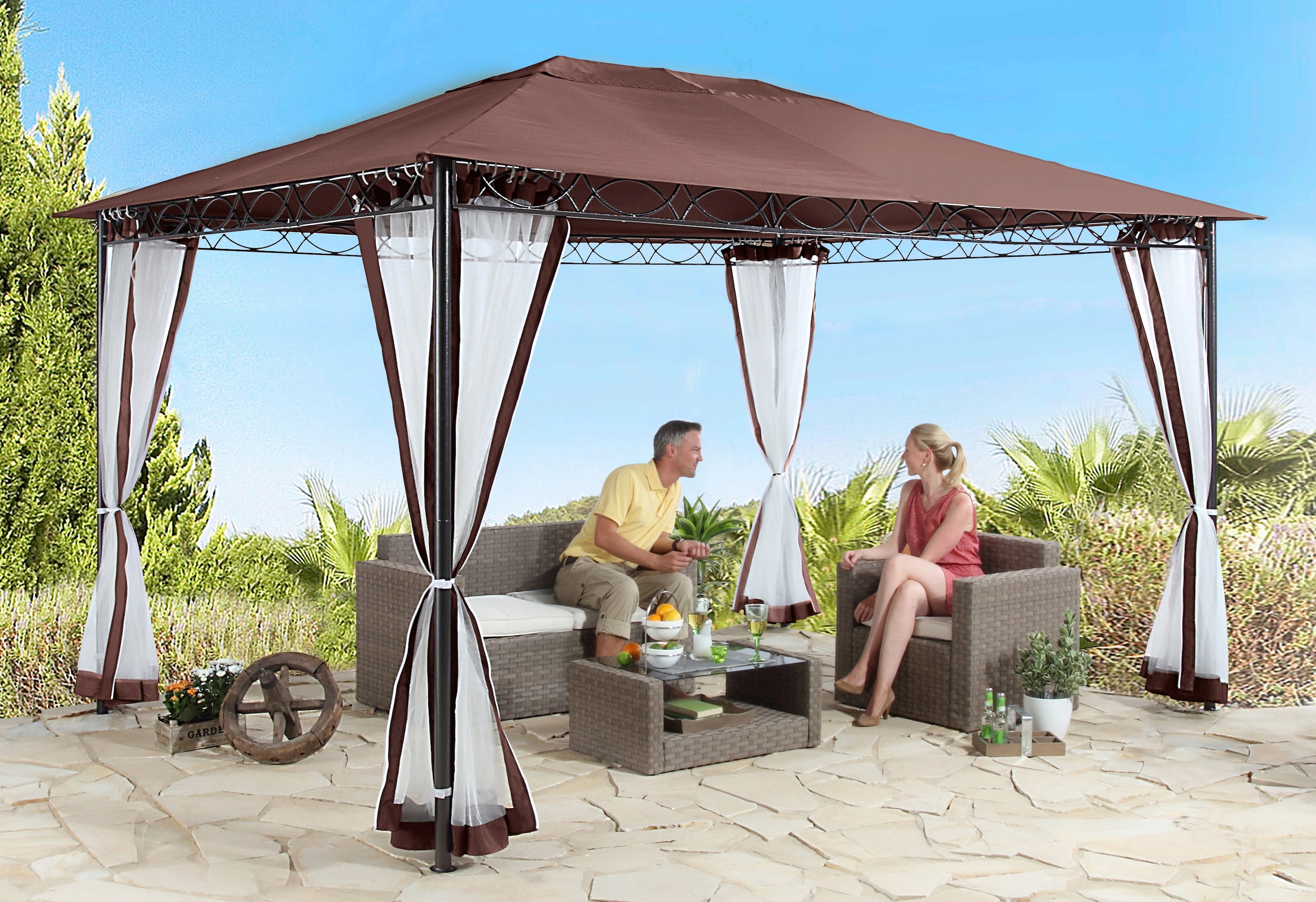 Ersatzdach für Pavillon »Stil«, 300x300 cm, cappuccino