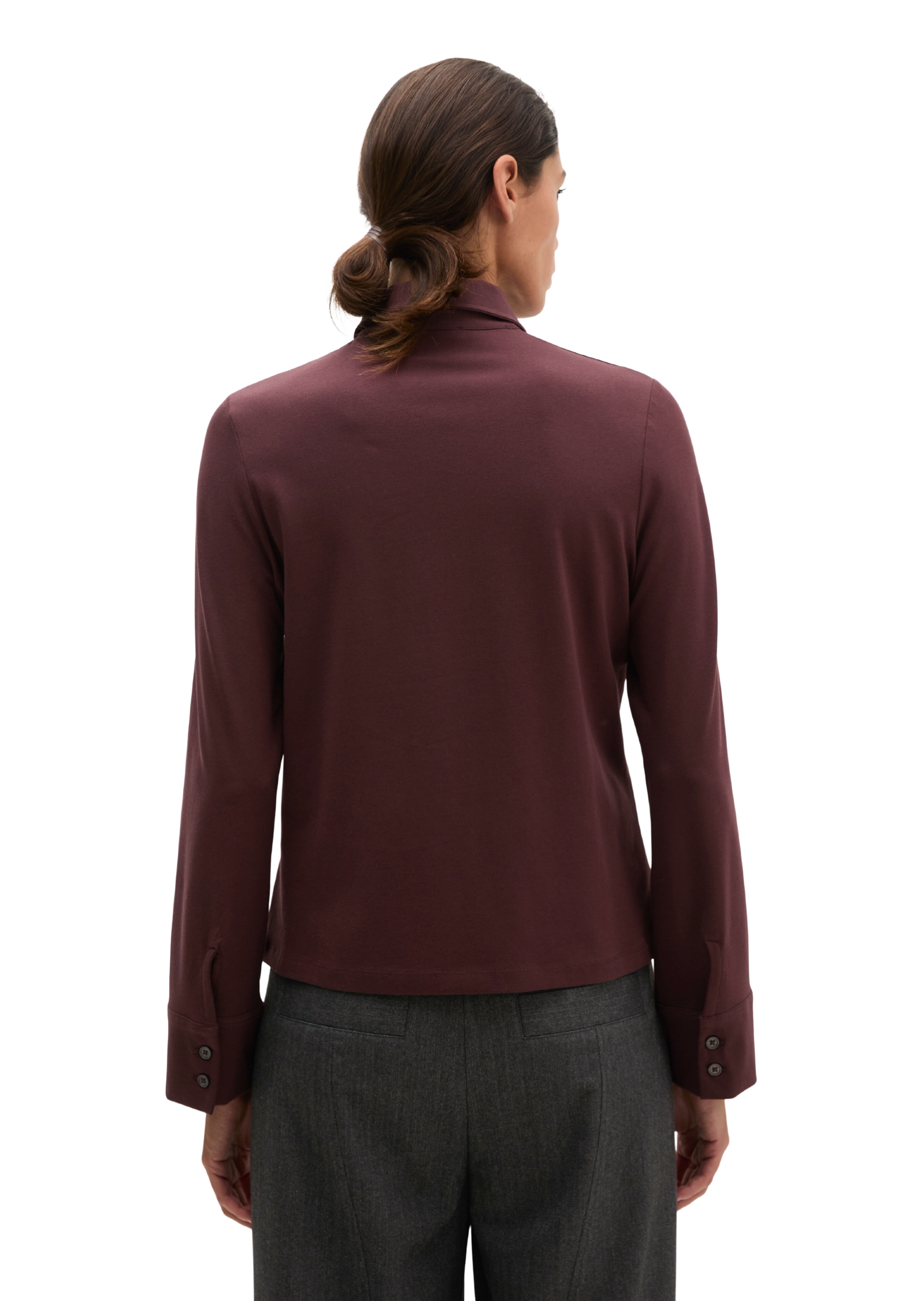 Marc O'Polo Blouse chemise en coton extensible avec effet papier