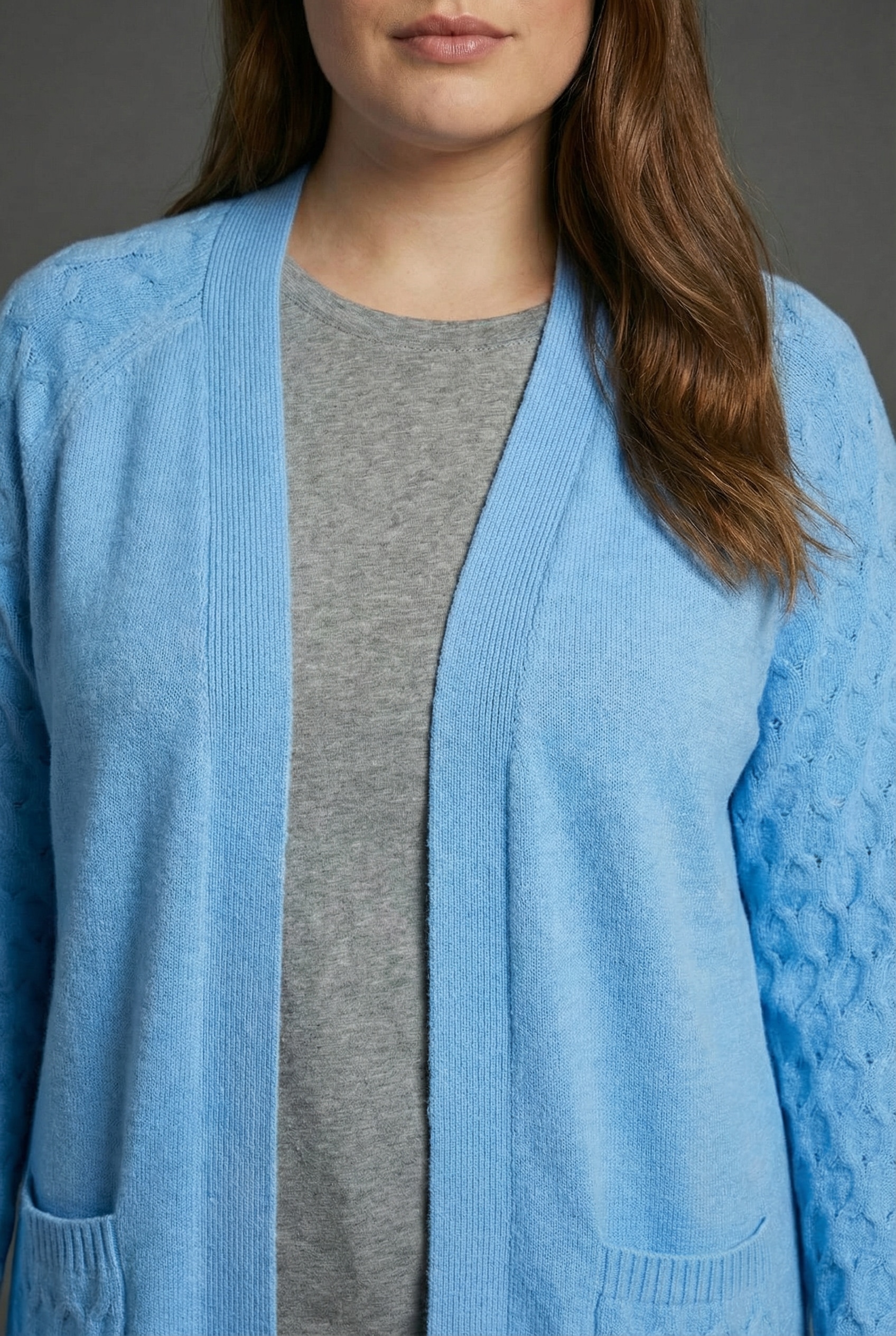 KangaROOS Cardigan casual Stil, bequeme Passform, mit Raglanärmeln, grosse Grössen