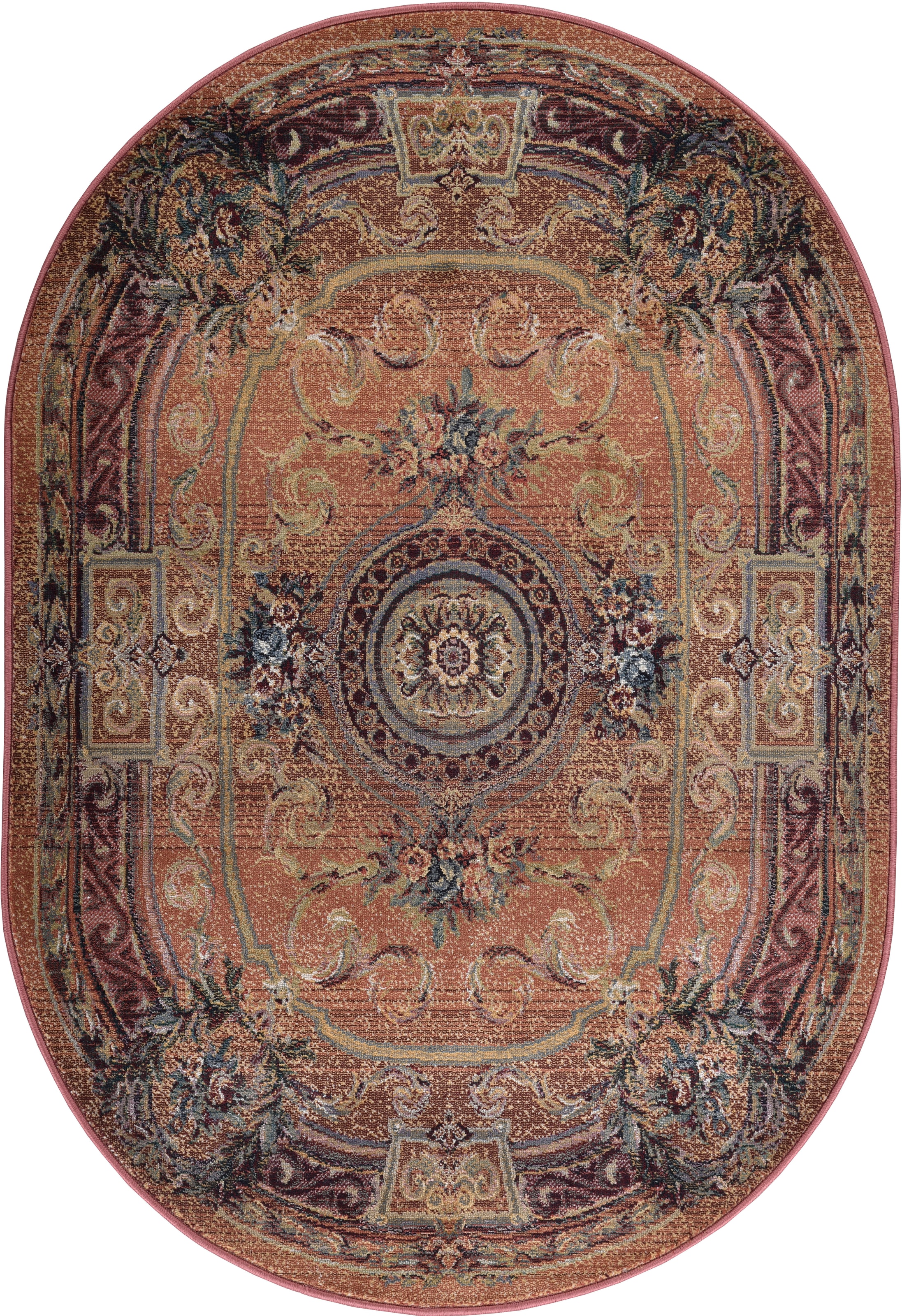 THEKO Teppich »Gabiro 856«, oval, 10 mm Höhe, Kurzflor, Orient-Optik, ideal im Wohnzimmer & Schlafzimmer