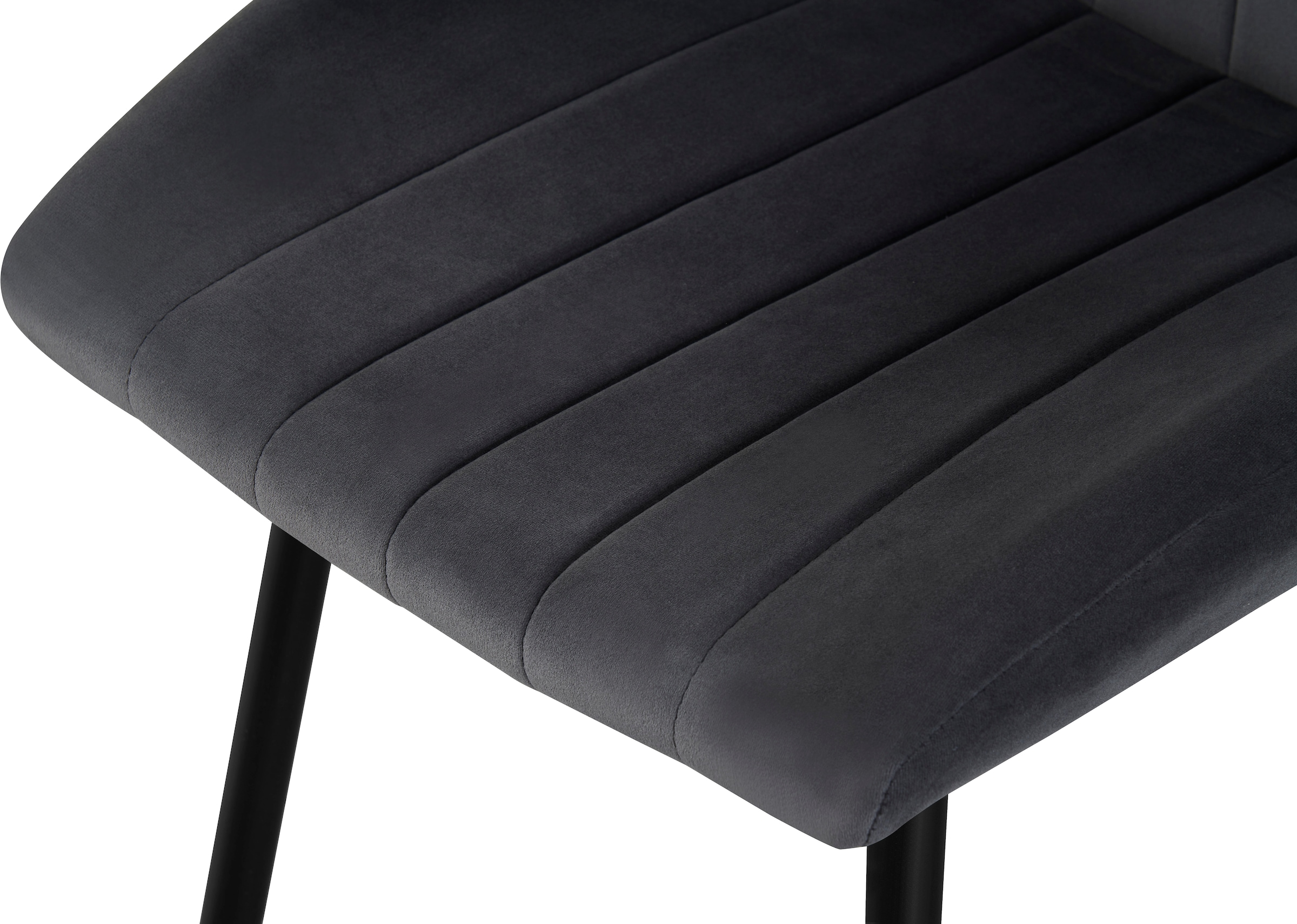 Home affaire Esszimmerstuhl »KILLAM, 2er Set, mit Metallgestell in matt schwarz« (Set) 2 Stk.in verschiedenen Farben, Belsatbarkeit pro Stuhl 120 kg, 360° drehbar