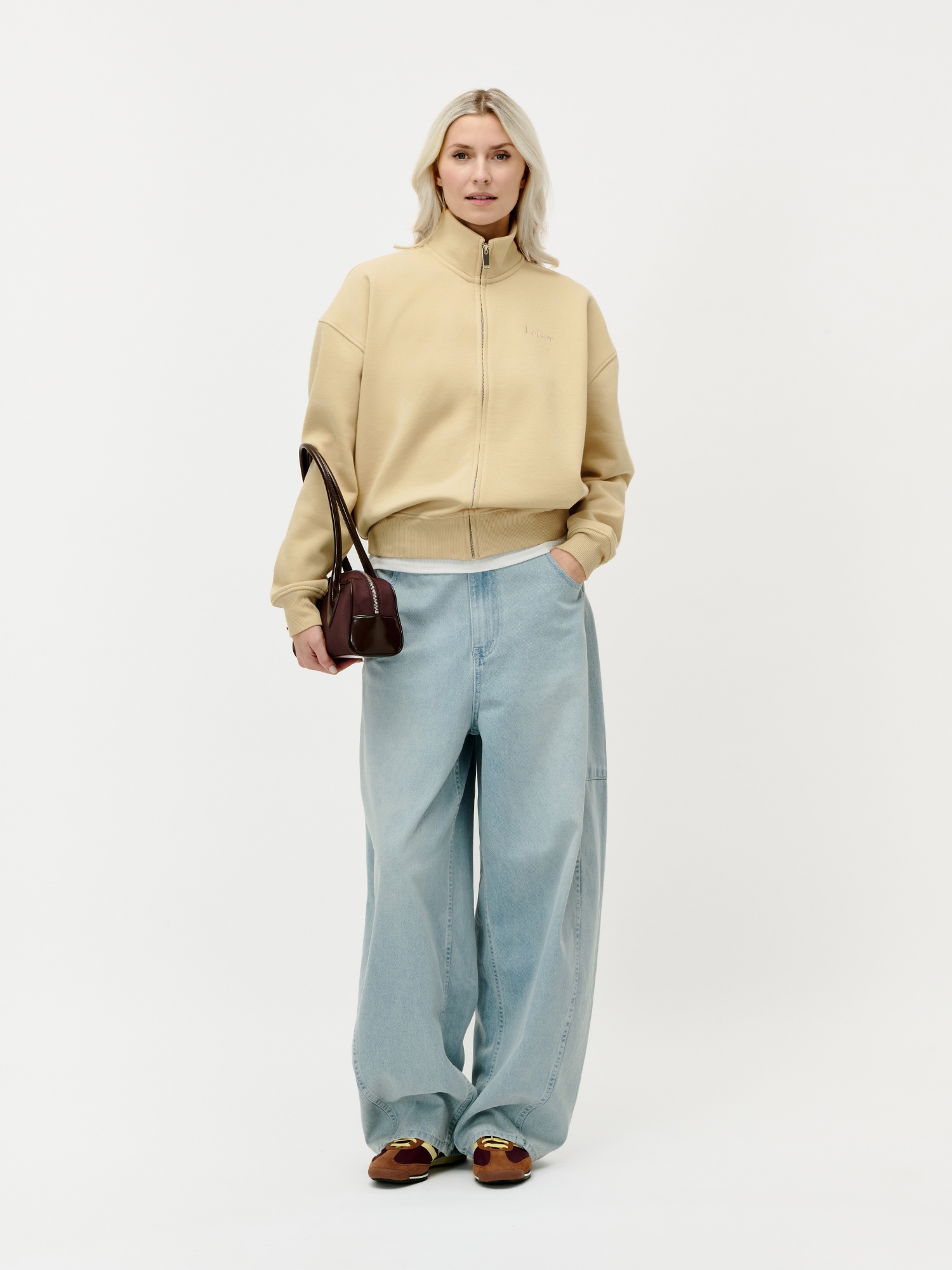 LeGer Veste sweat »Tanisha, LeGer by Lena Gercke« locker geschnitten, mit Stehkragen