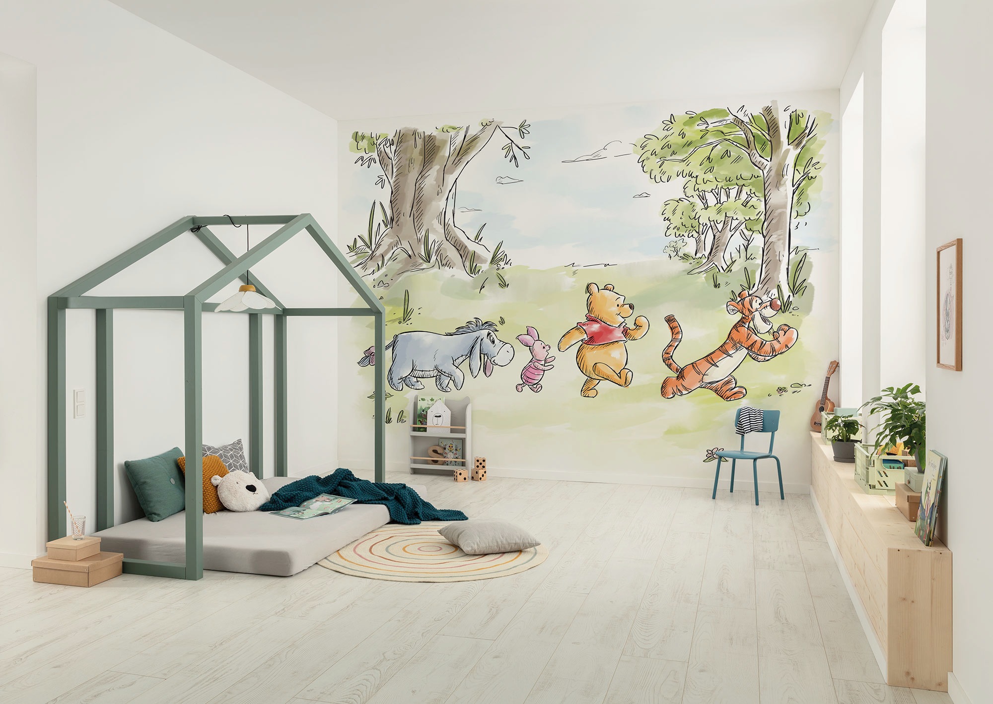 Image of Komar Kindertapete "Disney Winnie the Pooh Walk Together" bedruckt glatt