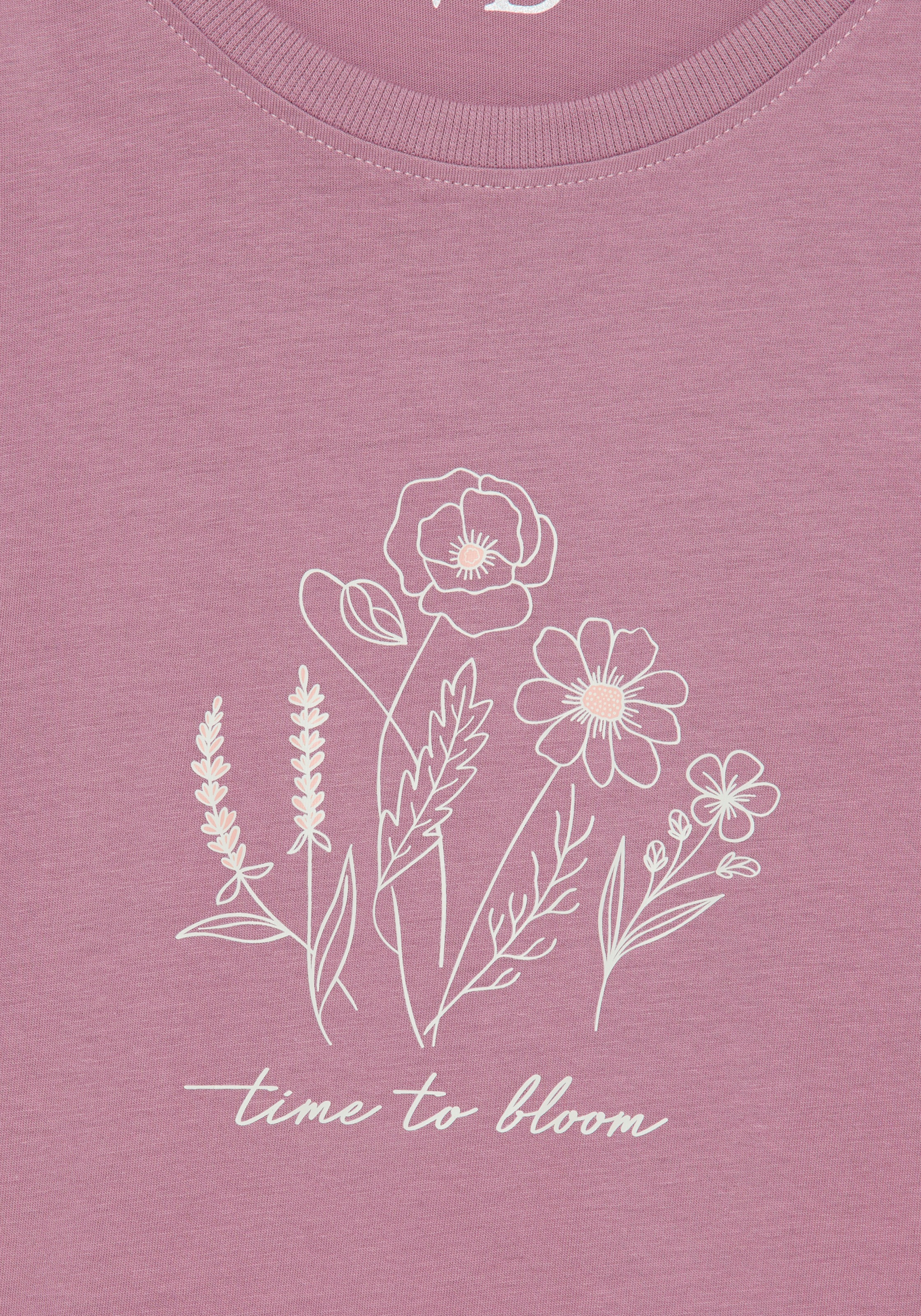 Vivance Dreams Bigshirt Set, 2 Stück,  mit zart skizziertem Frontdruck