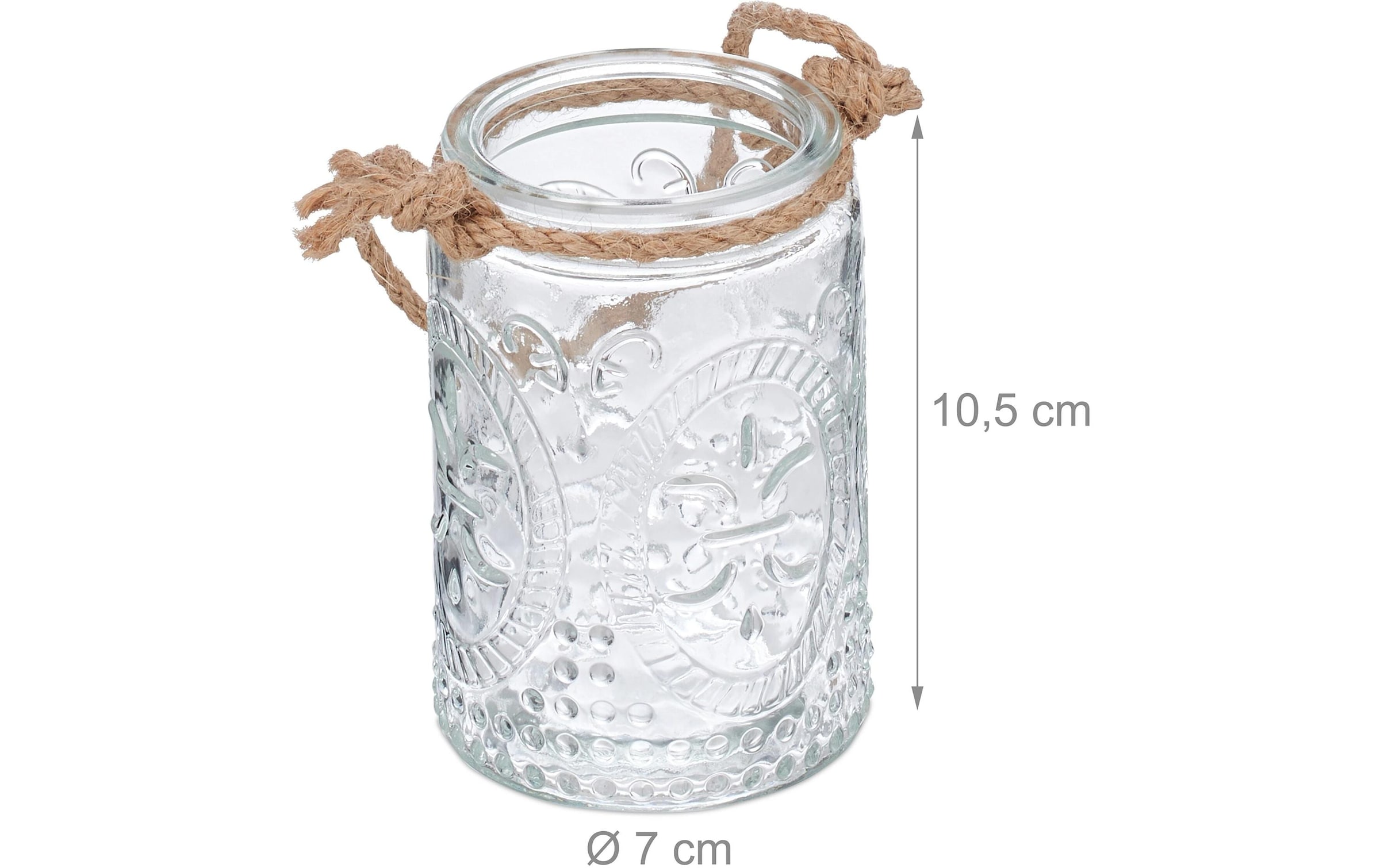 relaxdays Windlicht »Summer Vintage 45422 cm Glas«