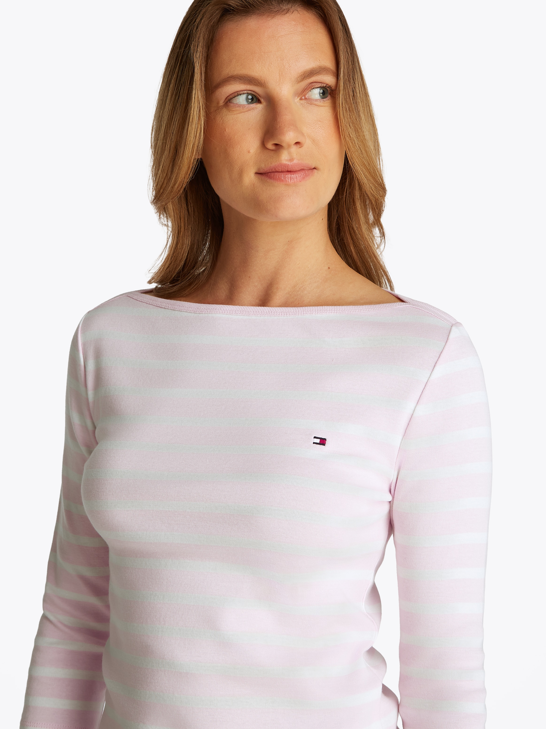 Tommy Hilfiger 3/4-Arm-Shirt »NEW CODY SLIM BOAT-NK 3/4SLV«, mit Logostickerei