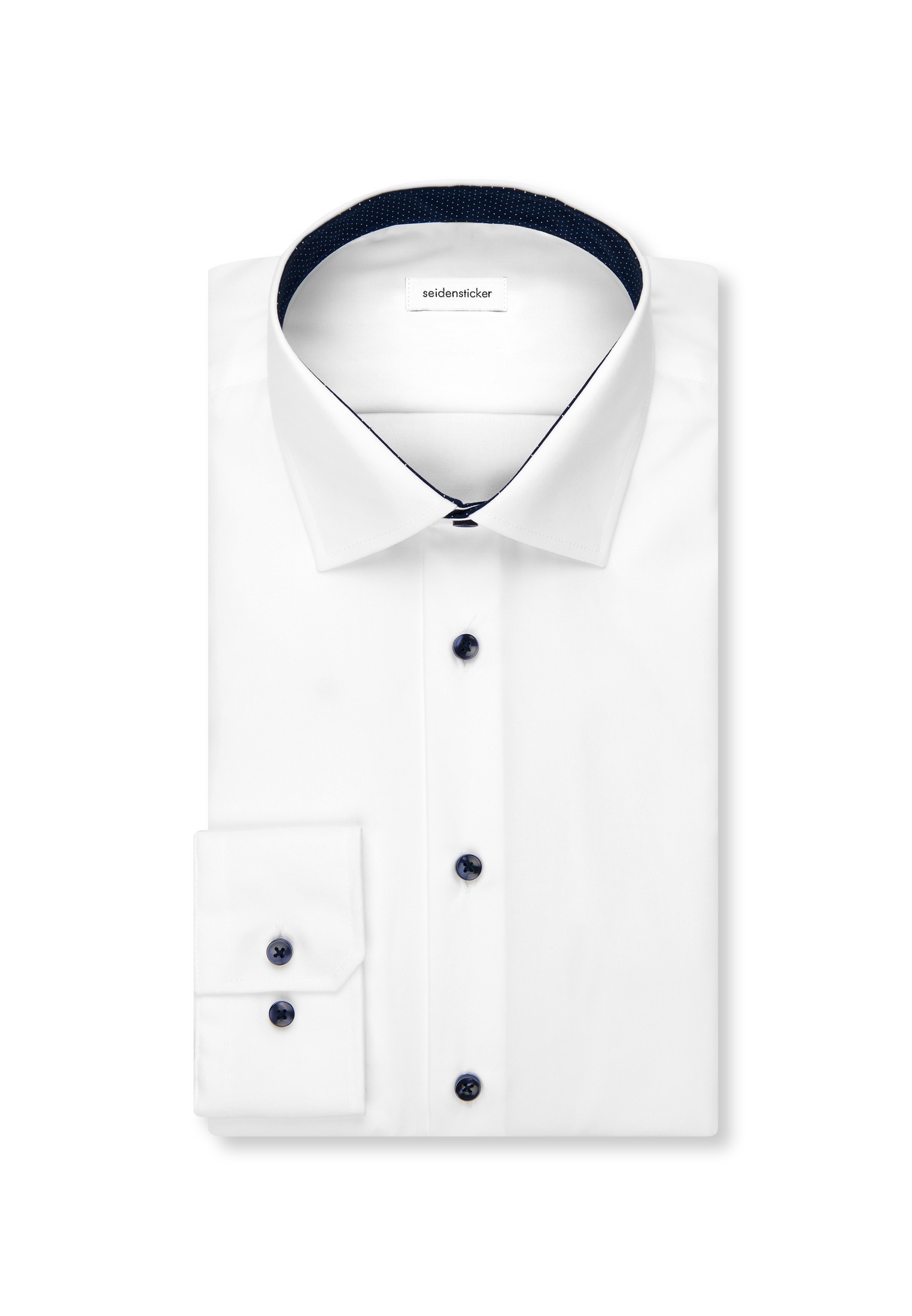 seidensticker Chemise d'affaires »Schwarze Rose« Col Kent uni 1/1 cintré