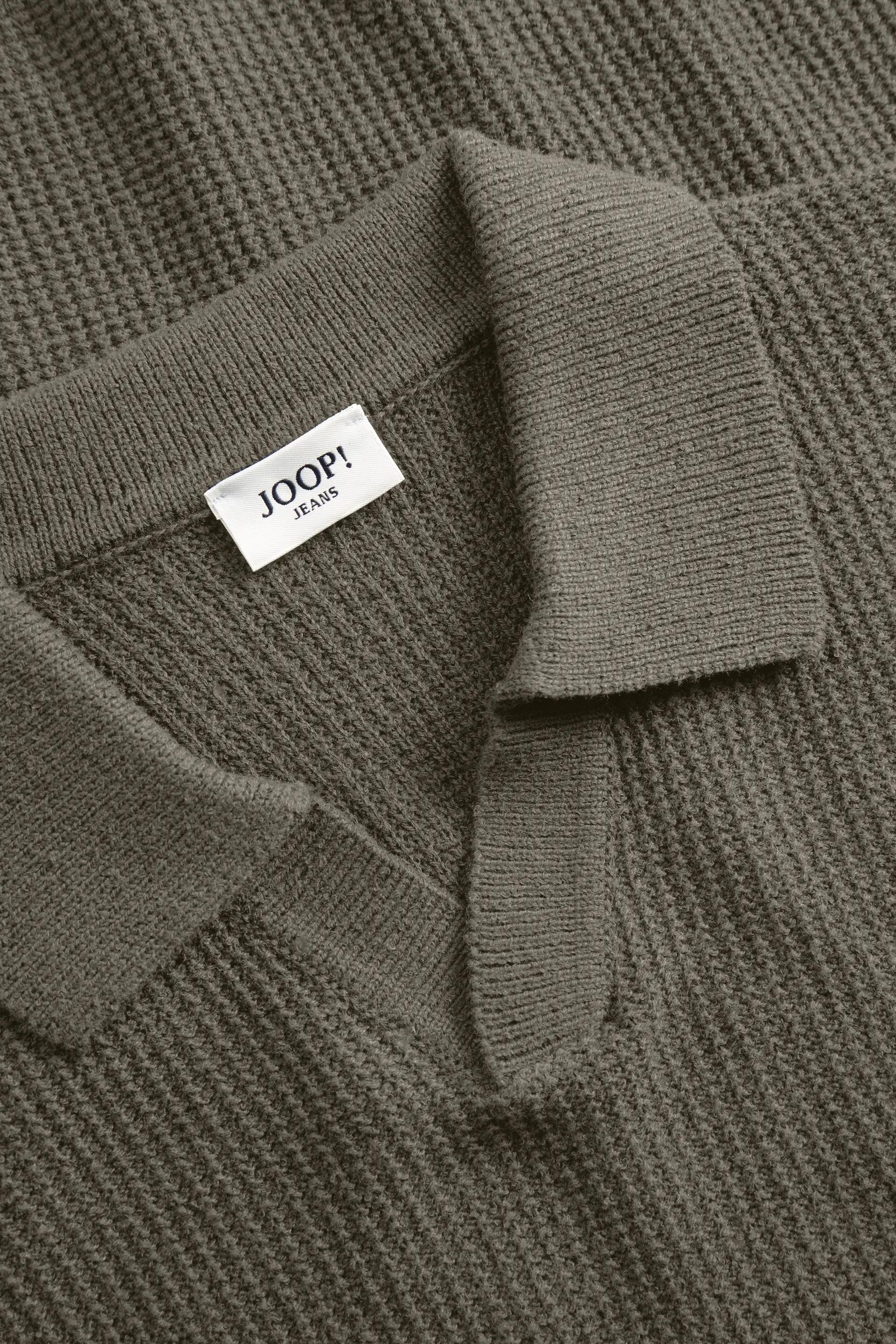 Joop Jeans Pull à col polo »Ove« mit feinem Strukturmuster