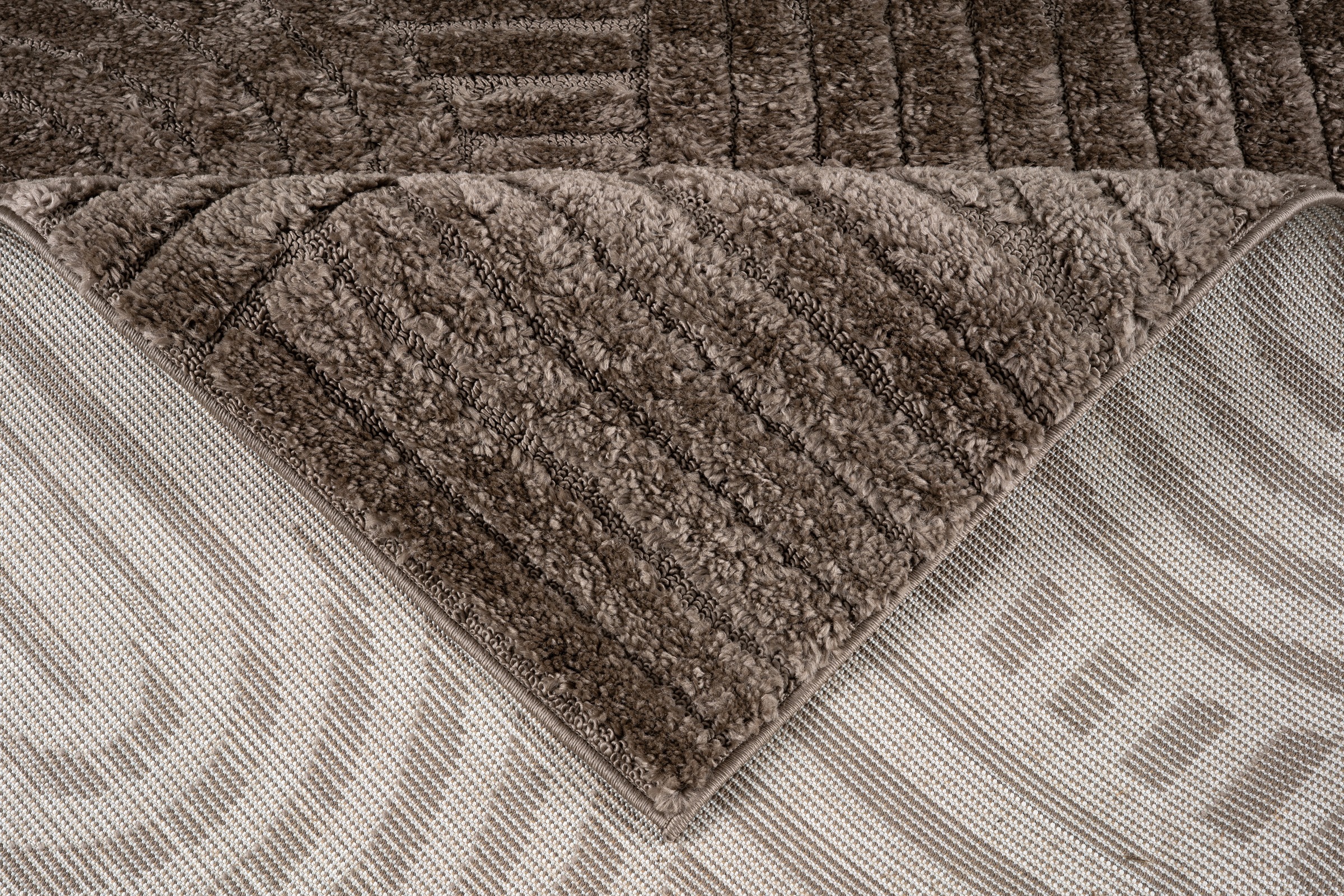 GOODproduct Teppich »Jonne, Boho-Design, Scandi, Designteppich« rechteckig 20 mm Höhe Hoch-Tief, 3D Optik, skandinavischer Stil, Wohnzimmer, Schlafzimmer