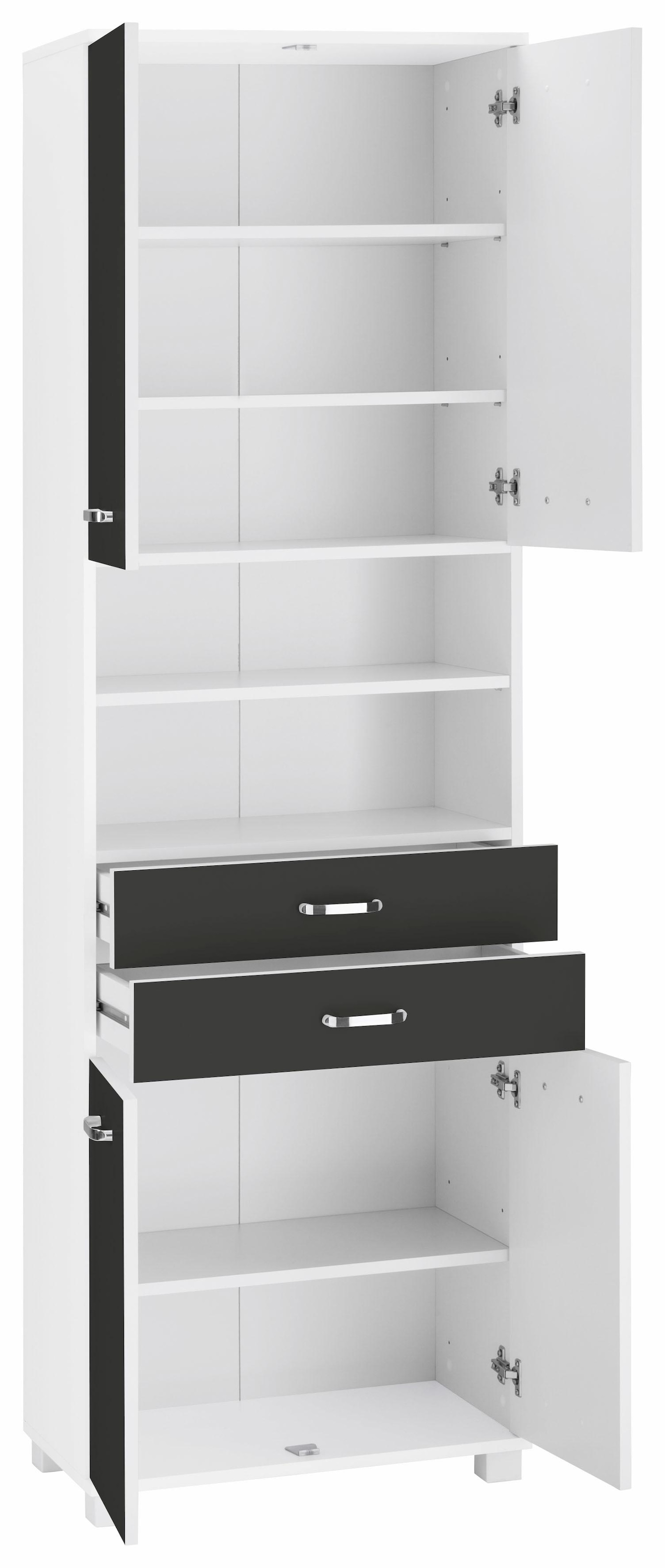 Schildmeyer Hochschrank »Colli in verschiedenen Farben made in Germany«, Breite 60 cm, Badezimmerschrank mit Metallgriffen, Ablageböden