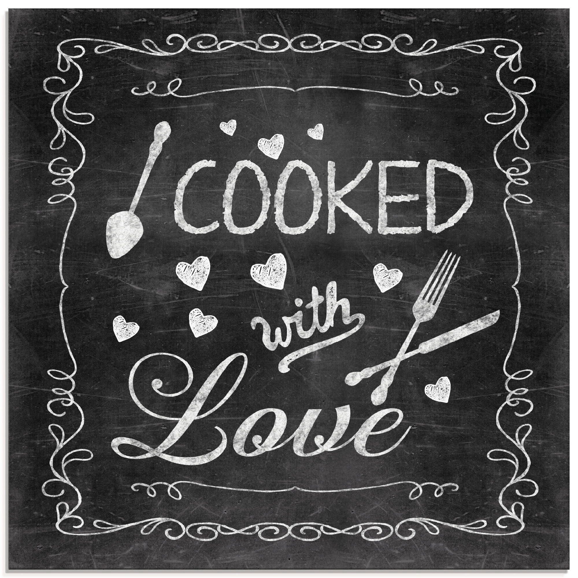 Image of Artland Glasbild »Zuhause I«, Sprüche & Texte, (1 St.) bei Ackermann Versand Schweiz