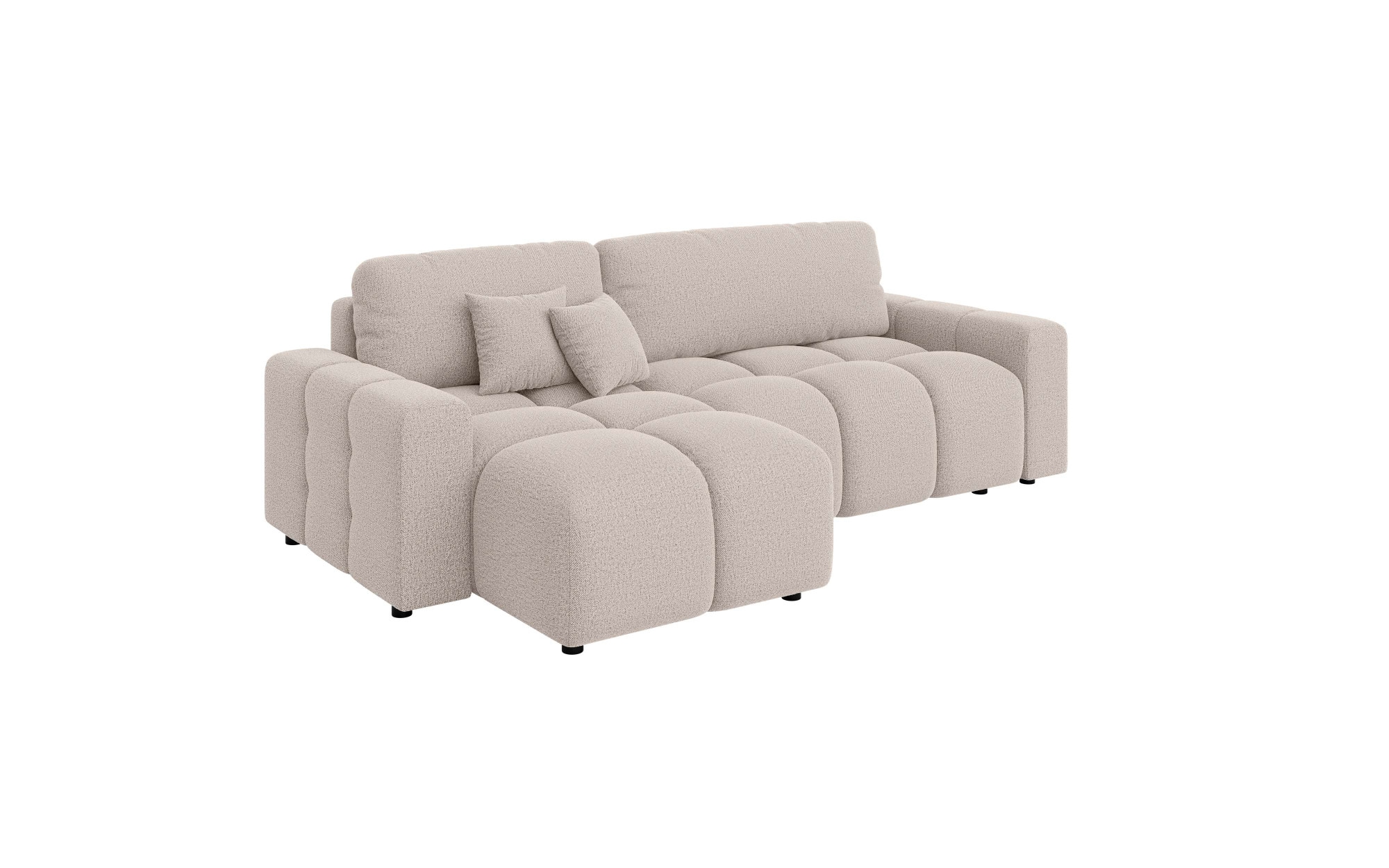 INOSIGN Ecksofa »FELICI, Schlafsofa 233cm, L-Form mit Recamiere beidseitig montierbar«, Designsofa mit Bettfunktion und Bettkasten, Masse B/T/H: 233/142/88 cm