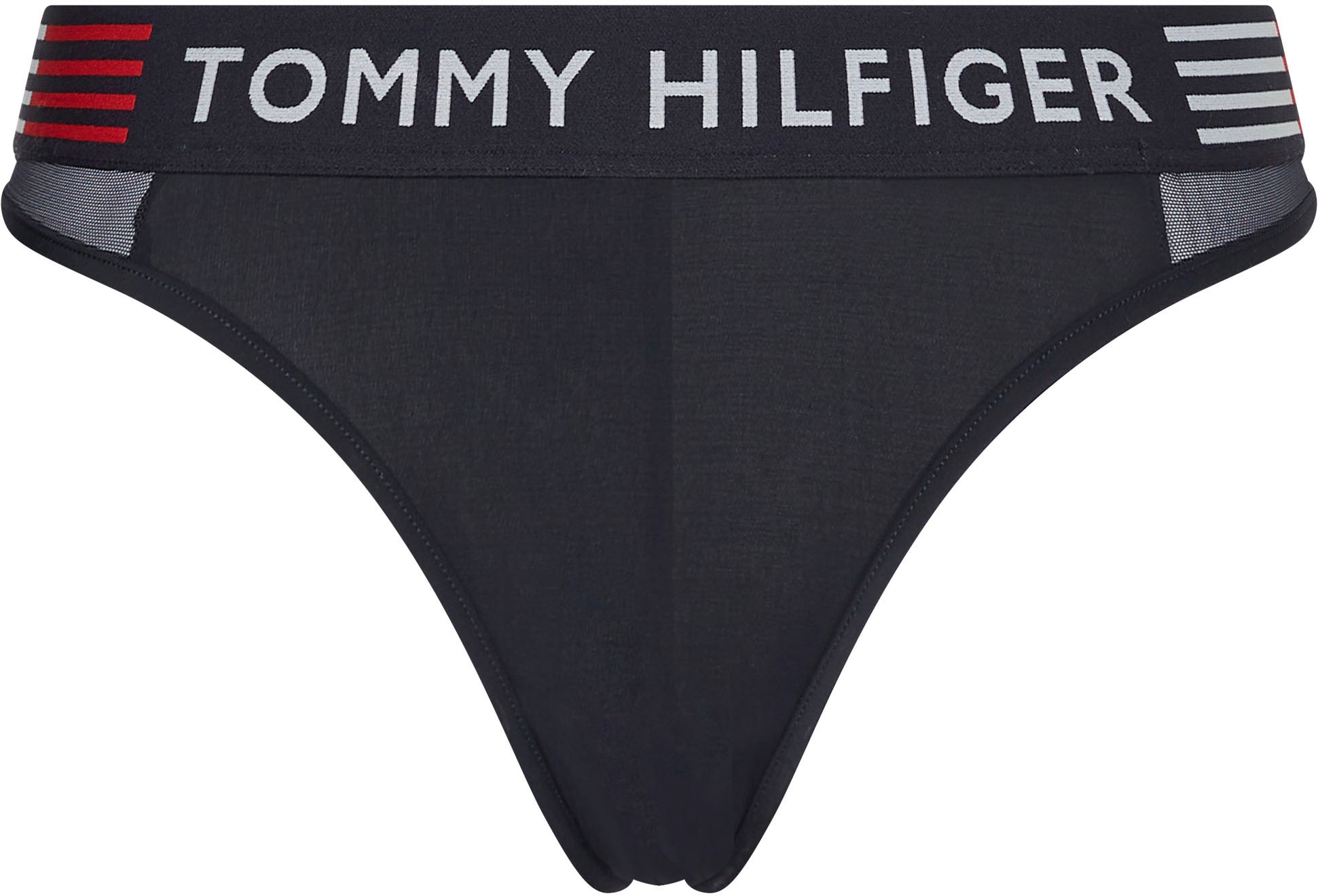 Hilfiger Tommy Logo-Schriftzug Tommy mit Hilfiger Slip versandkostenfrei »THONG«, bestellen Underwear am ♕ Bund