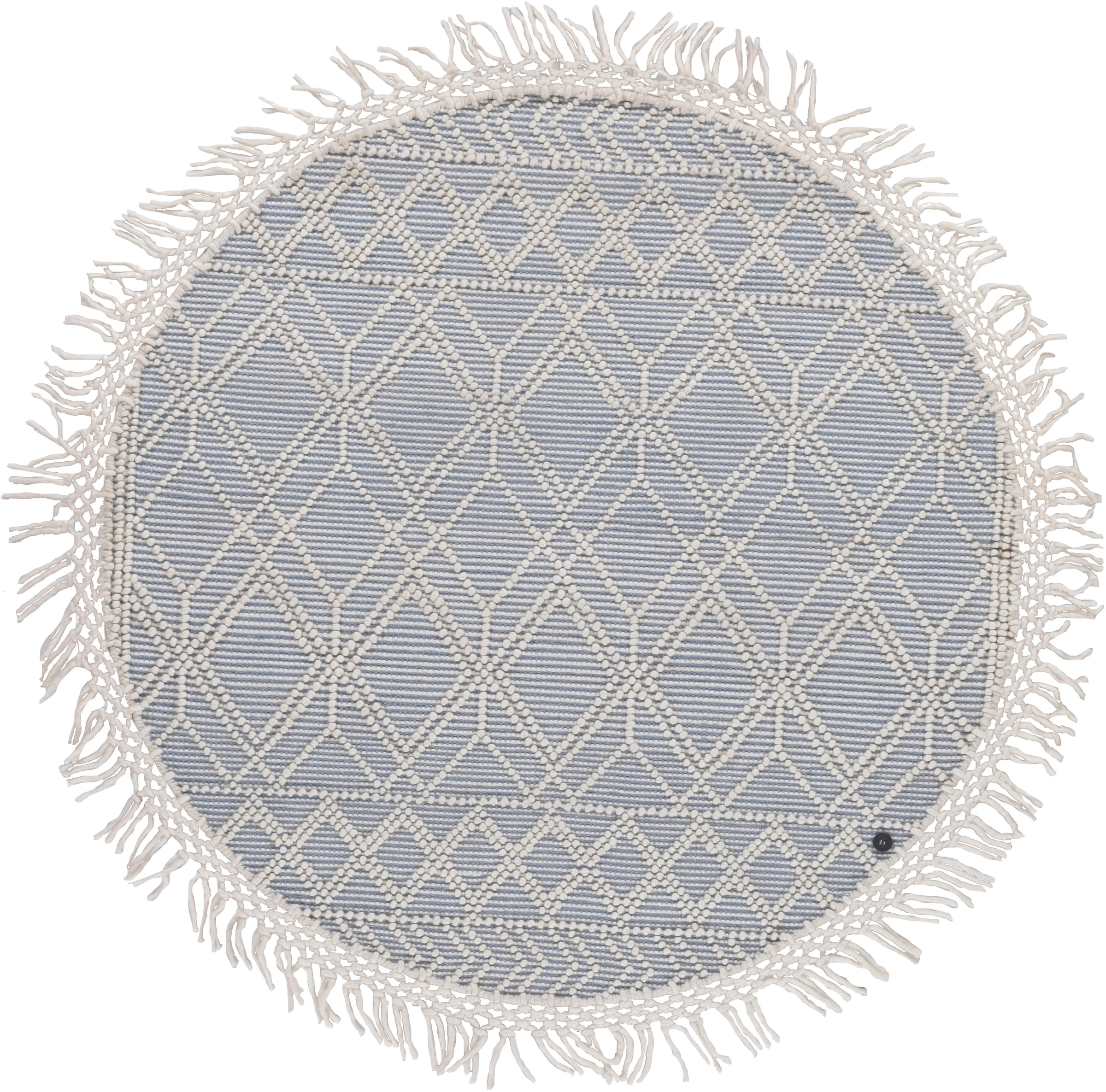 TOM TAILOR HOME Tapis »Colored Macrame« Rond 10 mm Höhe Handweb Teppich, reine Wolle, handgewebt, mit Fransen, Scandi Design