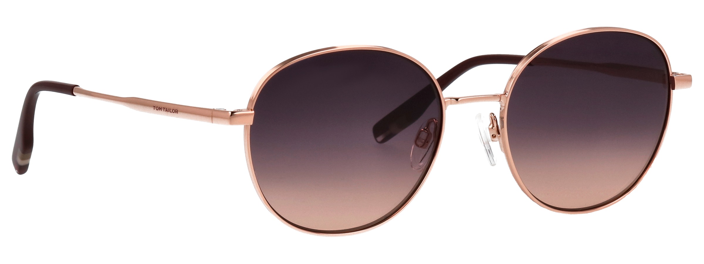 Image of TOM TAILOR Sonnenbrille "Modell 675000" Form Rund, Logoschriftzug auf Bügel, Metallfassung