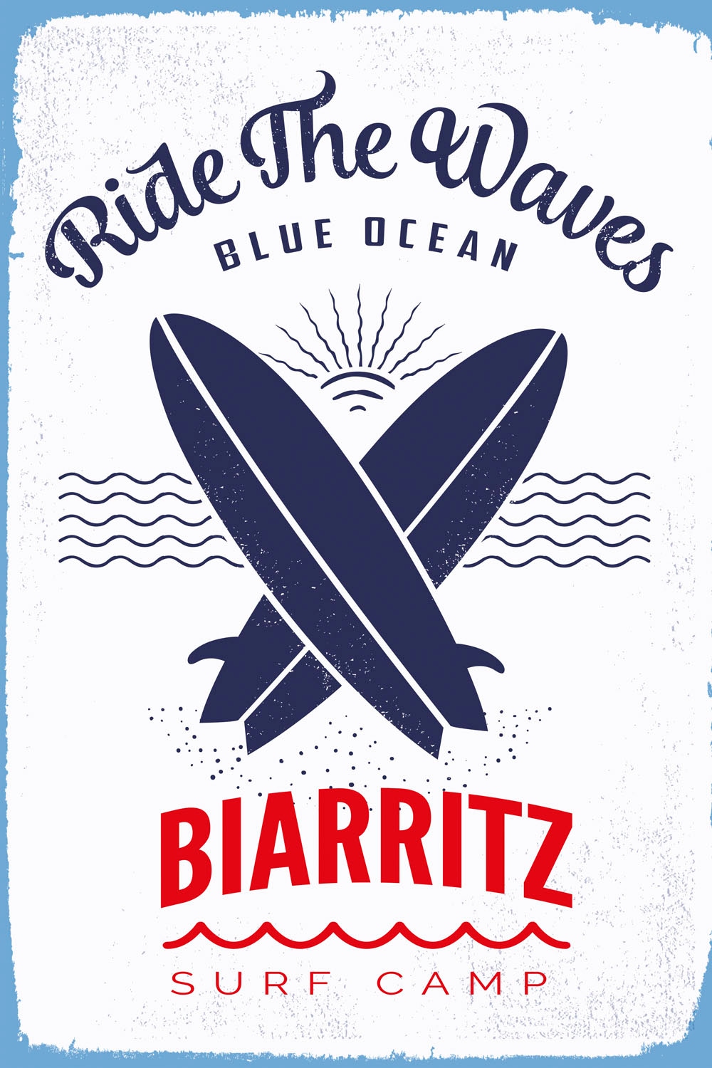 queence Tableau métallique »Surf Camp« 1 cuis tlg. Stahlschilder