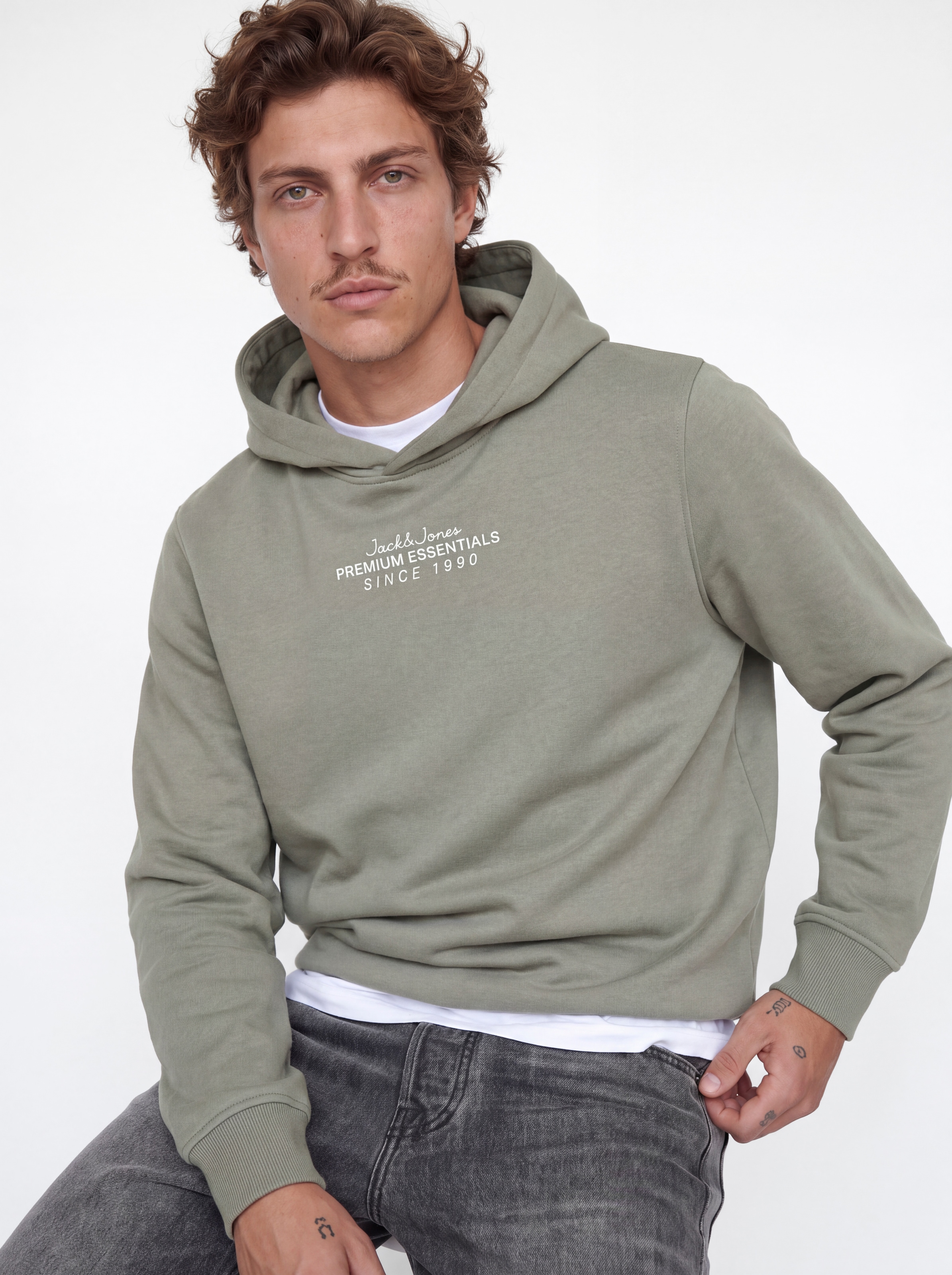 Jack & Jones Sweat à capuche »JPRBLALOKI SWEAT HOOD FST«, mélange coton, coupe régulière
