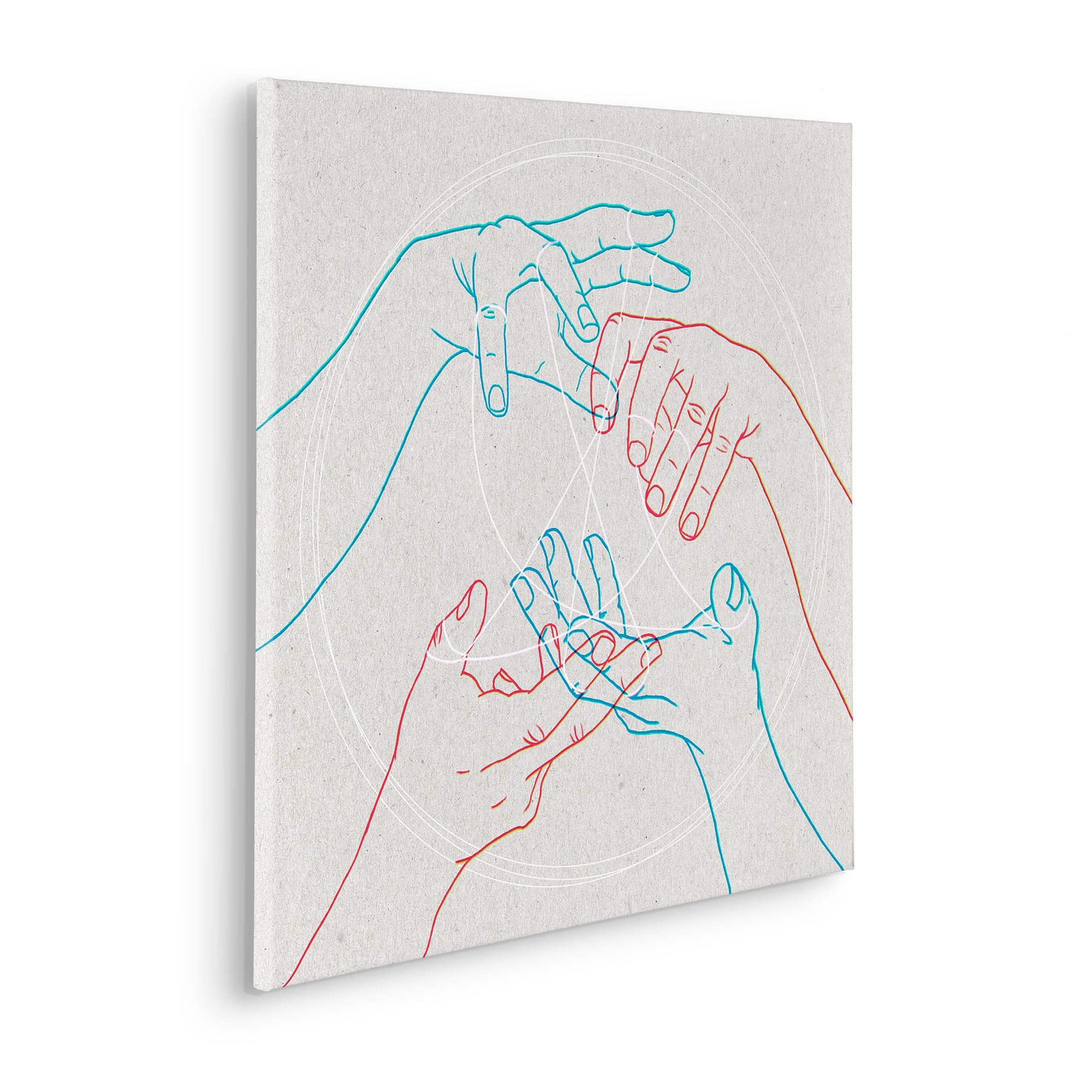 Image of Komar Leinwandbild "Glory Hands - Grösse 60 x 60 cm" Natur 1 Stk. tlg. Keilrahmenbild mi Echtholzrahmen
