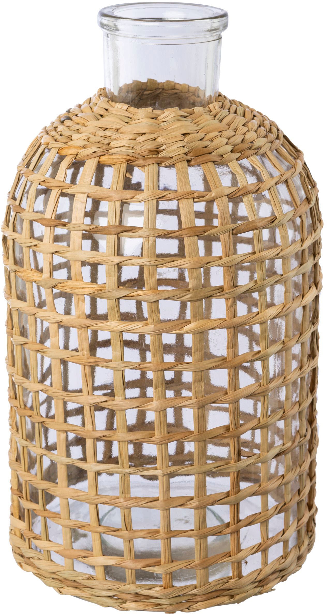 Image of Creativ home Tischvase "Vase aus Glas" mit Mesh-Überzug
