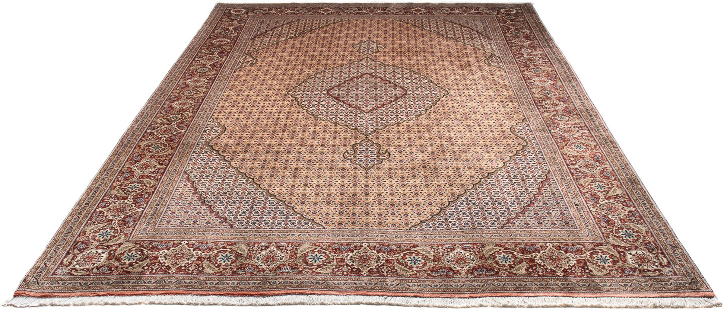 Image of morgenland Orientteppich »Perser - Täbriz - 288 x 197 cm - hellbraun«, rechteckig, 10 mm Höhe, Wohnzimmer, Handgeknüpft, Einzelstück mit Zertifikat bei Ackermann Versand Schweiz