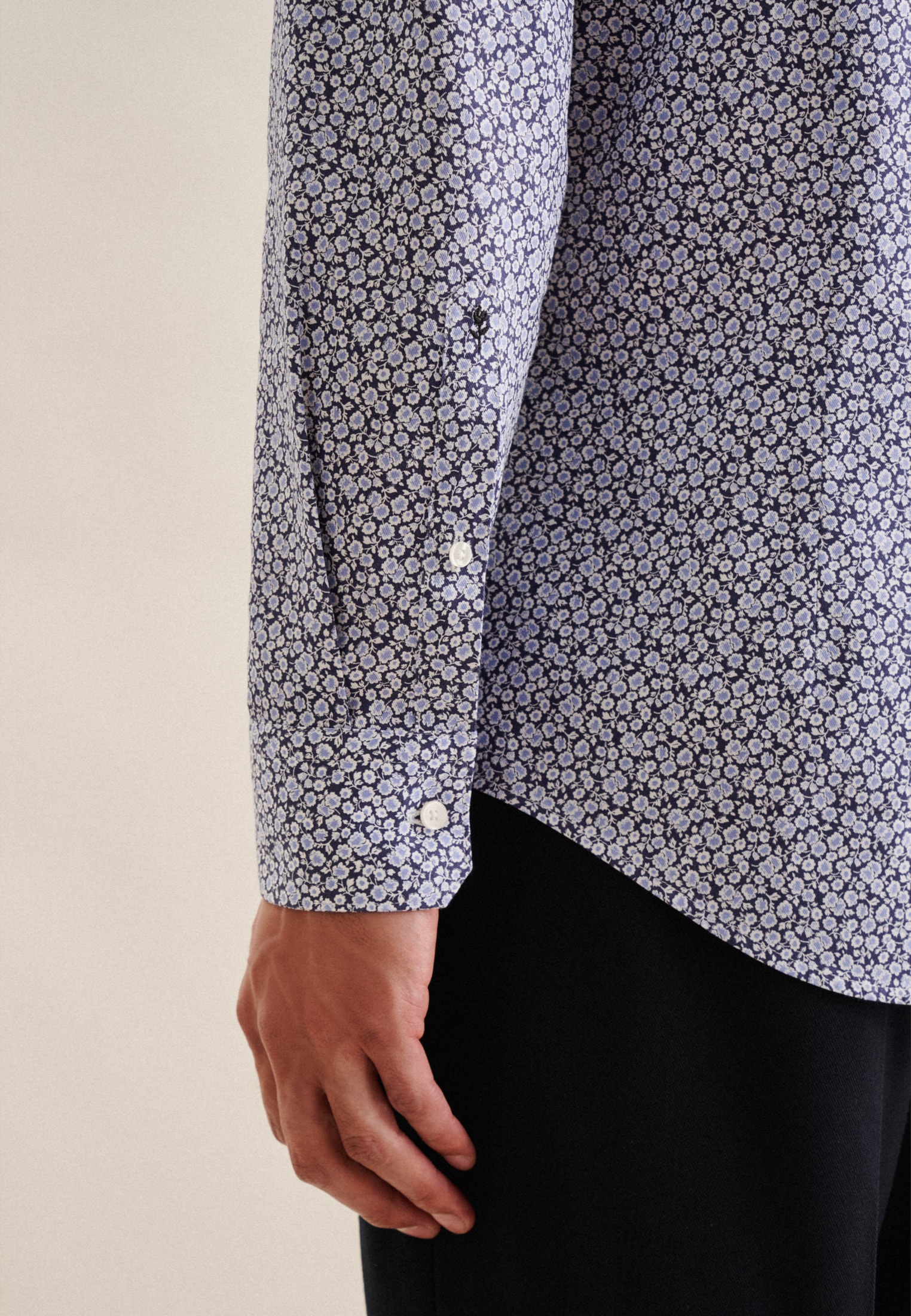 seidensticker Businesshemd »Slim«, Slim Langarm Kentkragen Floral