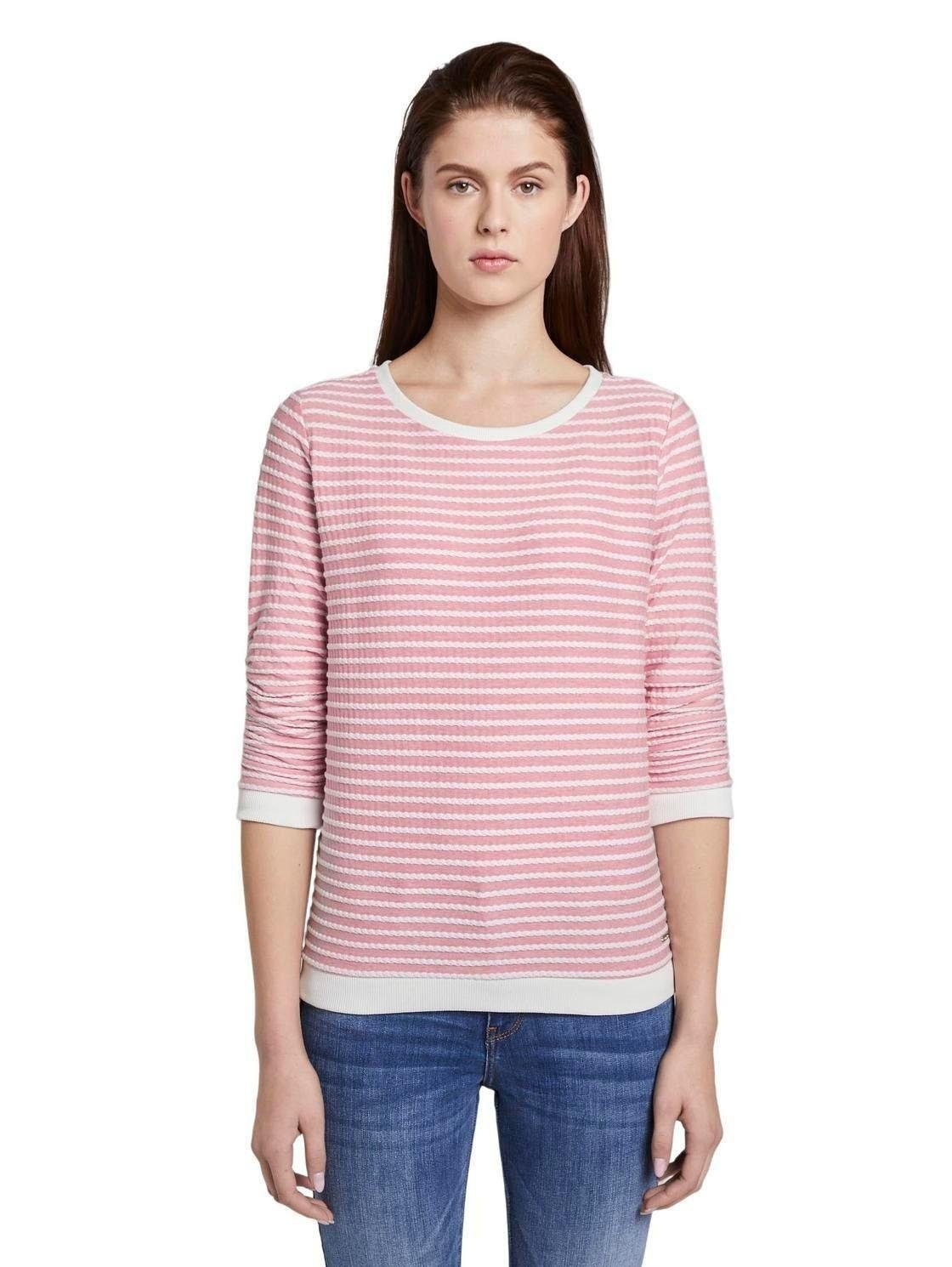 Image of TOM TAILOR Denim Sweatshirt, mit strukturiertem Streifen bei Ackermann Versand Schweiz