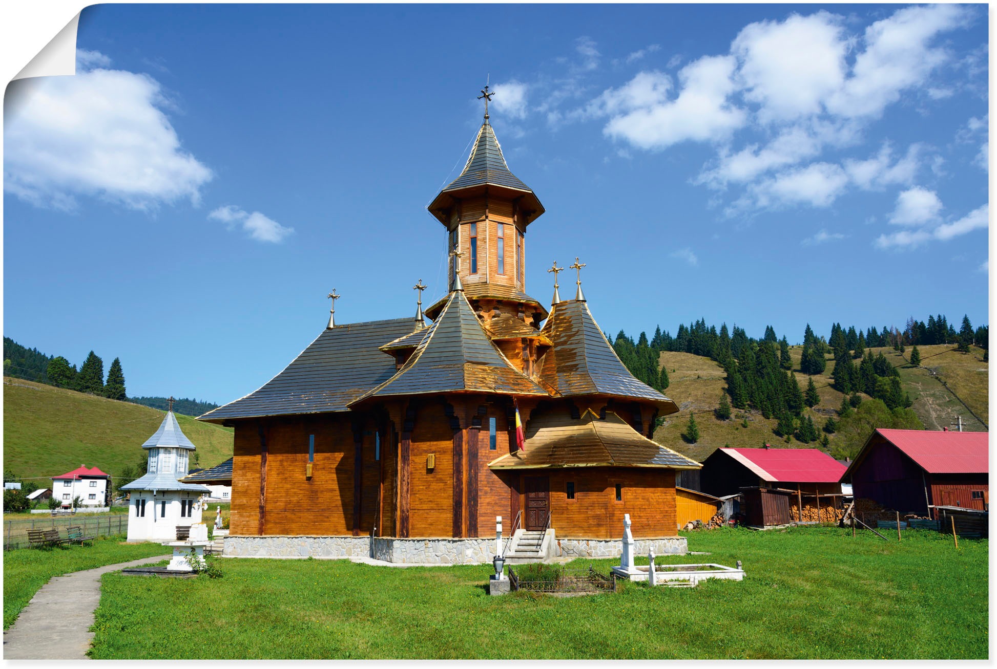 Image of Artland Wandbild »Orthodoxe Kirche, Gheorghiteni, Moldau«, Gebäude, (1 St.), in vielen Grössen & Produktarten - Alubild / Outdoorbild für den Aussenbereich, Leinwandbild, Poster, Wandaufkleber / Wandtattoo auch für Badezimmer geeignet bei Ackermann Versan
