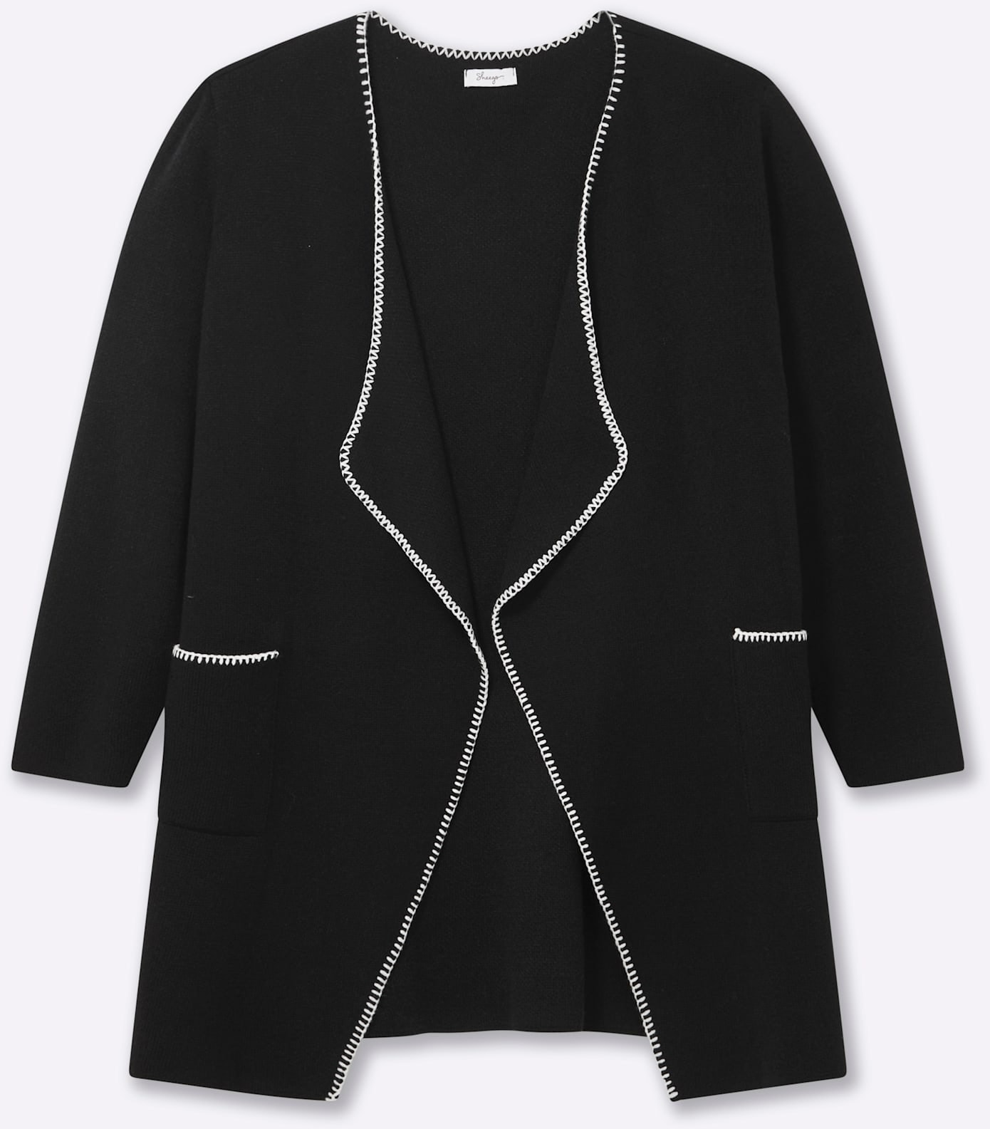 Sheego Jacquardstrickjacke
