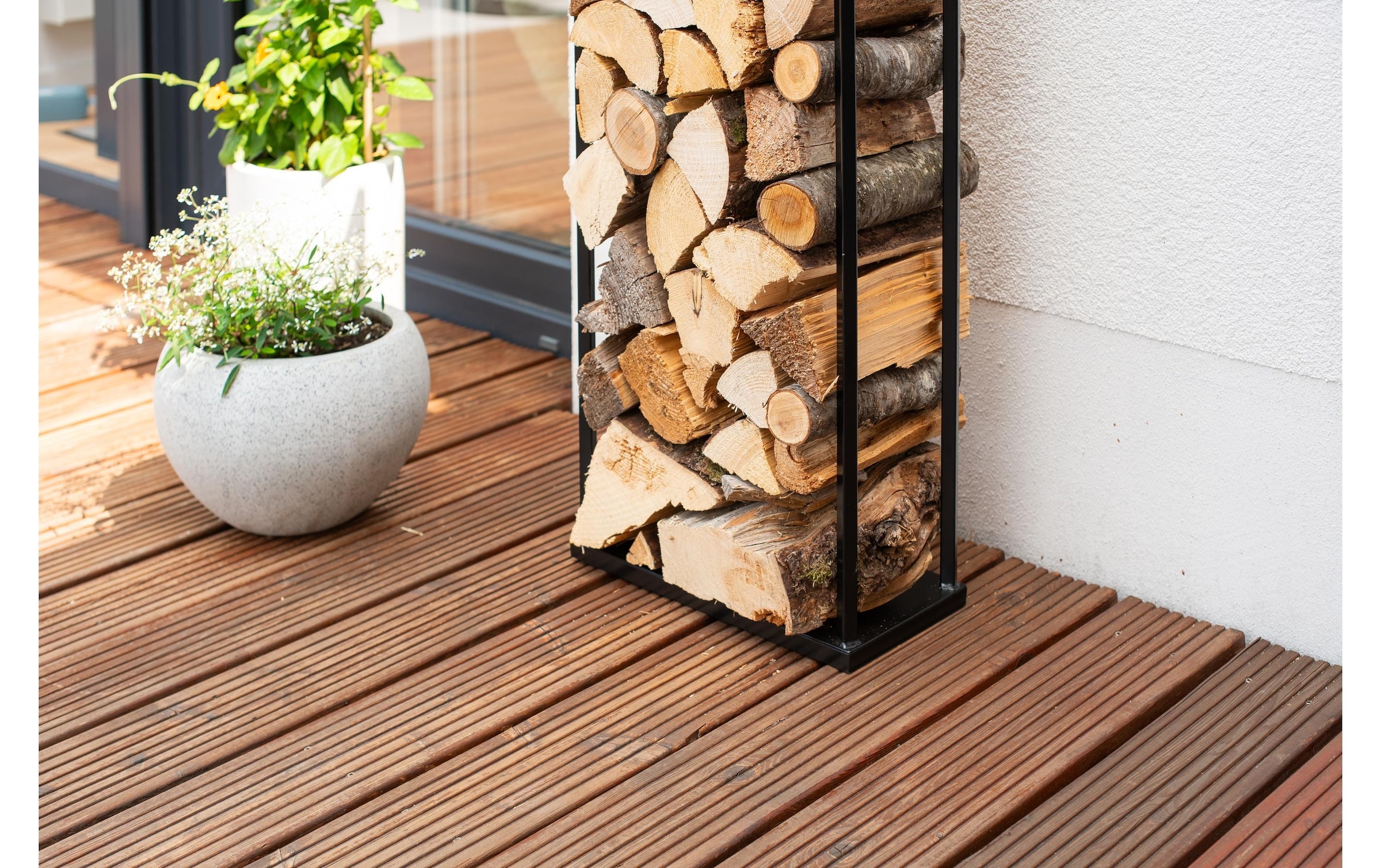 WESTMANN Kaminholzregal »Xavier« schwarz, BxTxH: 40x20x120cm