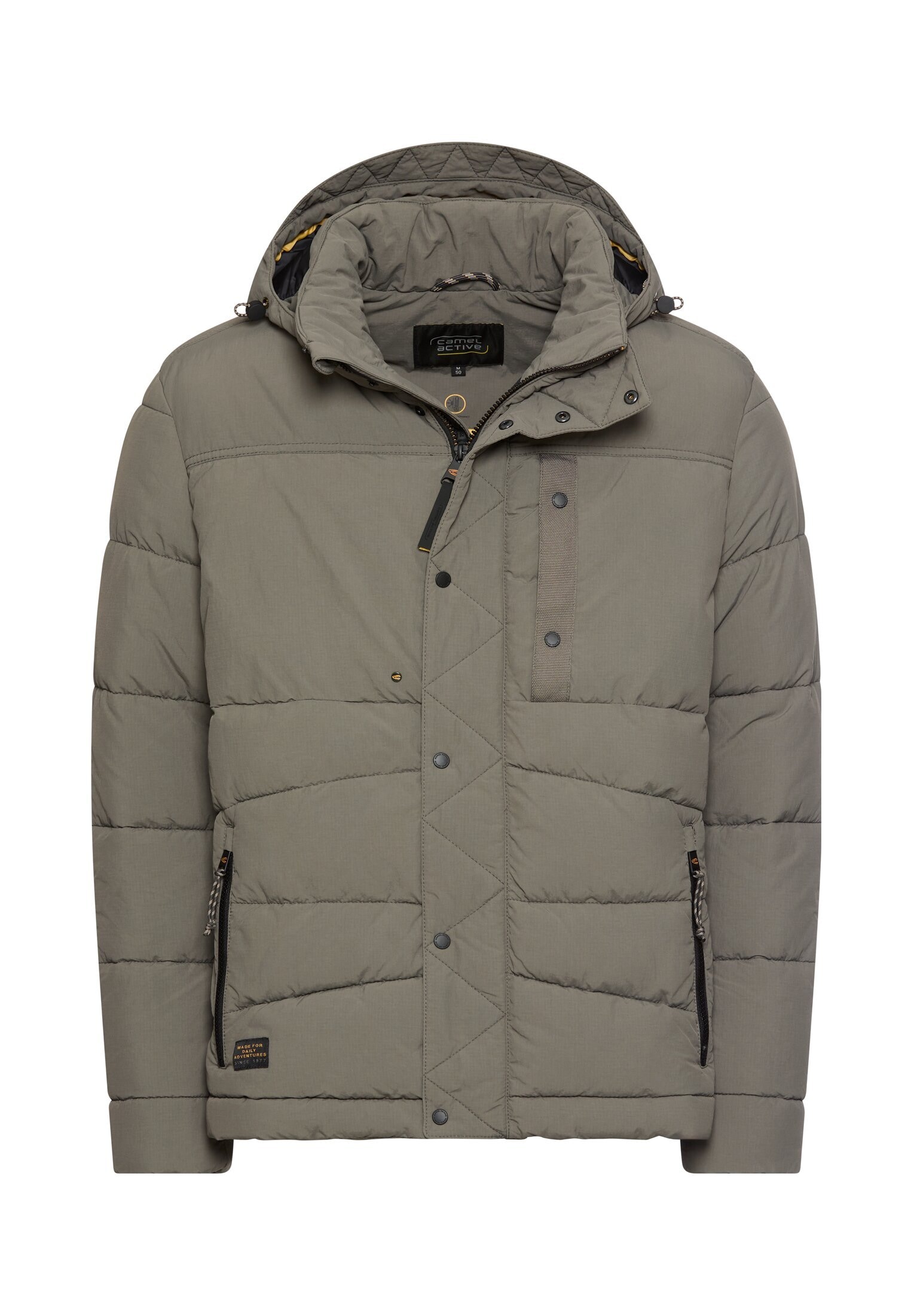 Image of camel active Steppjacke mit Kapuze Winterjacke mit Kapuze und Knopfleiste