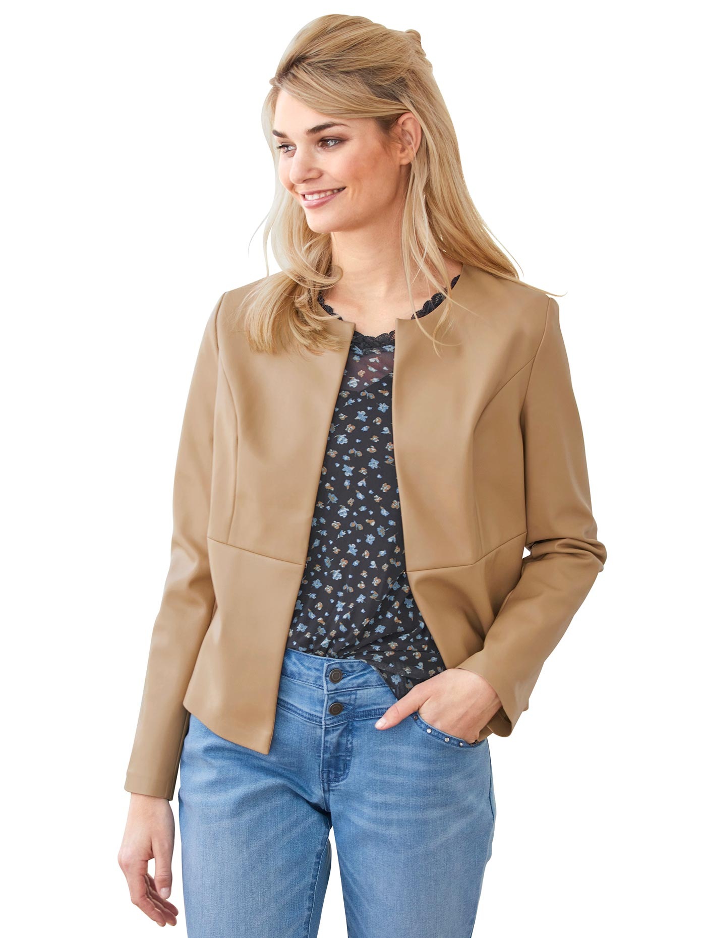 Image of LINEA TESINI by Heine Lederimitat-Blazer bei Ackermann Versand Schweiz