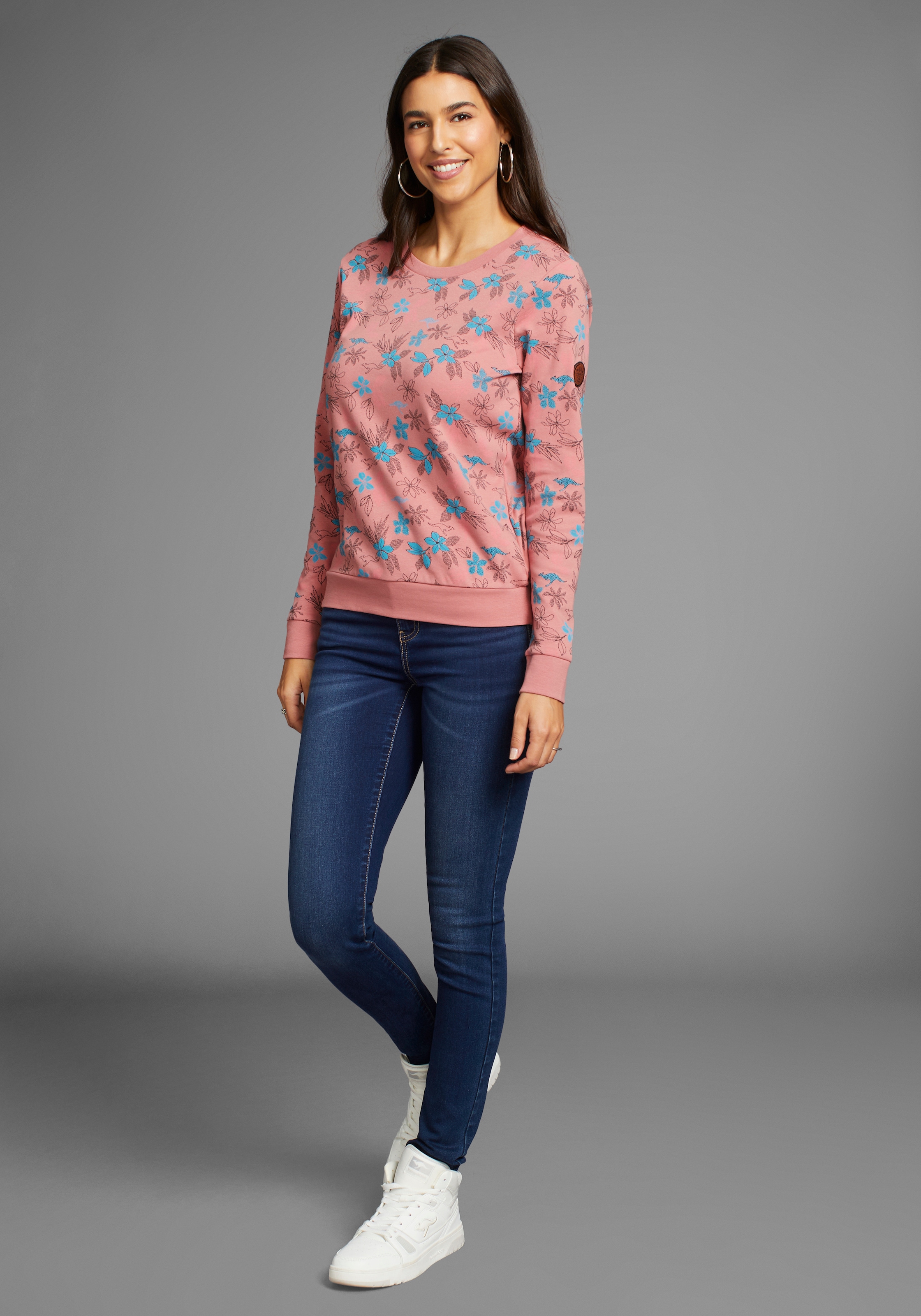 KangaROOS Sweatshirt, mit Blumen-Print - NEUE FARBEN