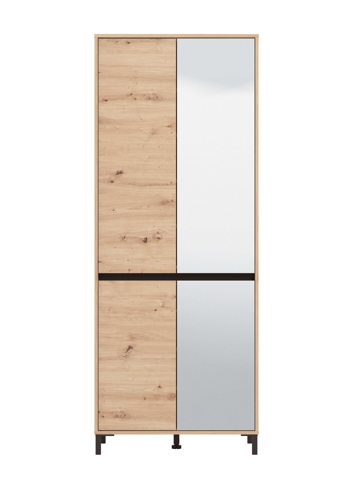 Home affaire Schuhschrank »Flannan, Schuhregal, Schuhkommode, Gesamthöhe 205,5 cm« mit Spiegeltür, acht Regale und eine Schublade, Gesamtbreite 80 cm
