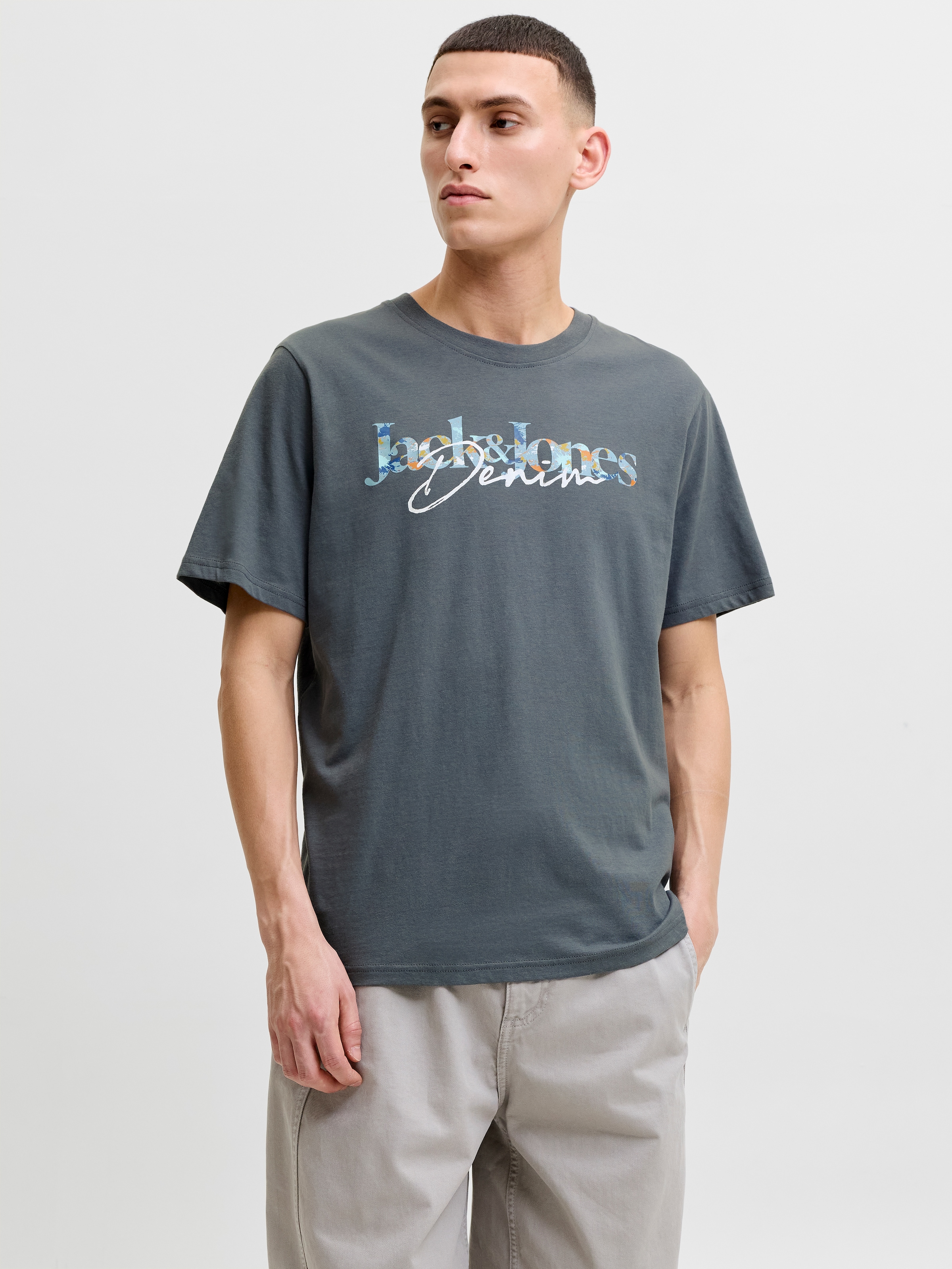 Image of Jack & Jones Rundhalsshirt "JJTOM TEE SS CREW NECK SN" Baumwolle, regular fit