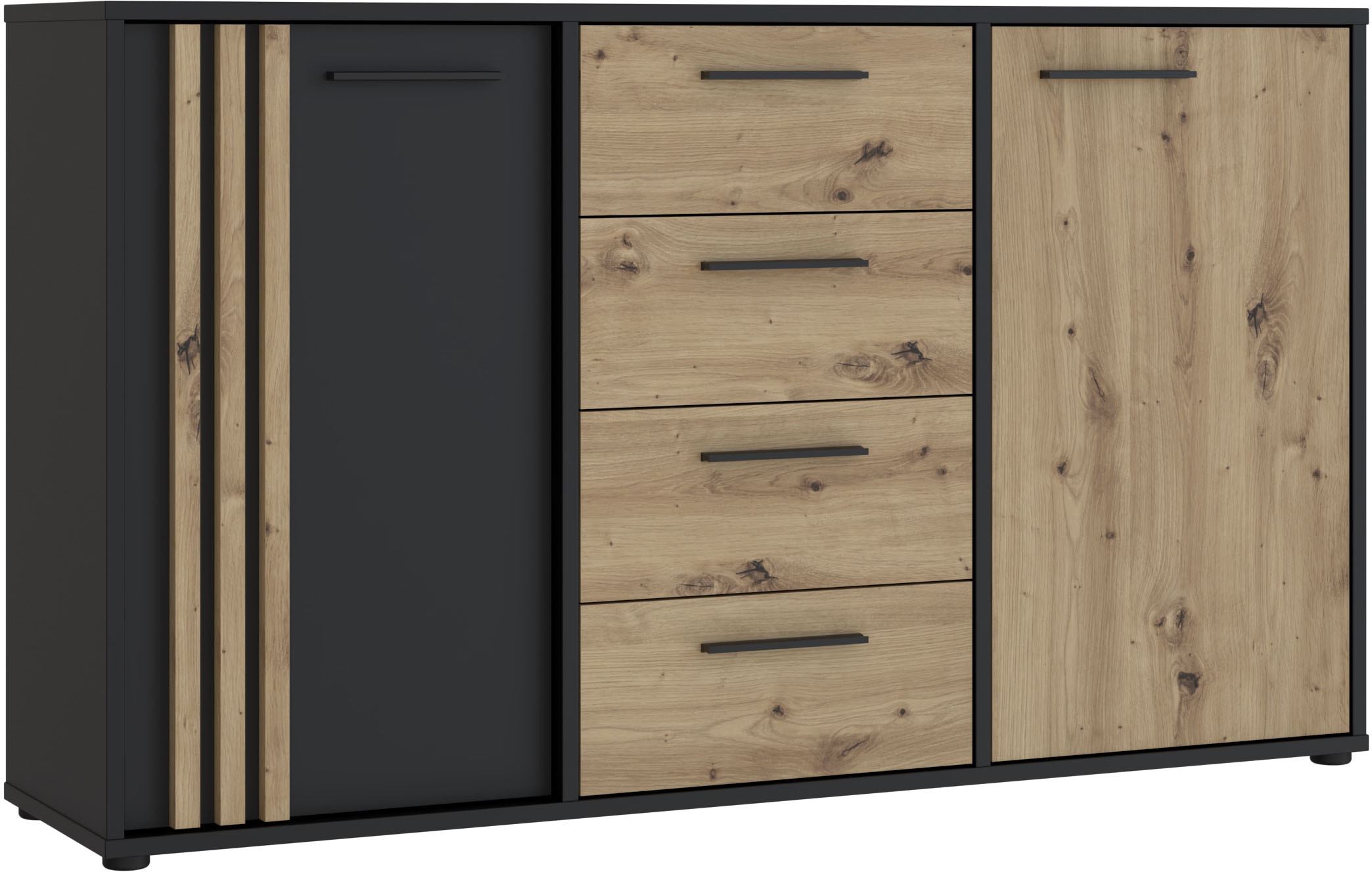 Image of FORTE Sideboard "Cardigan" Sideboard, 2 farbig, Stauraum, Schubkasten, Soft Close,Breite 142,6cm