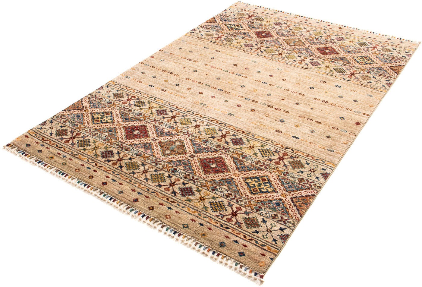 Image of morgenland Orientteppich »Ziegler - 191 x 123 cm - hellbraun«, rechteckig, 6 mm Höhe, Wohnzimmer, Handgeknüpft, Einzelstück mit Zertifikat bei Ackermann Versand Schweiz