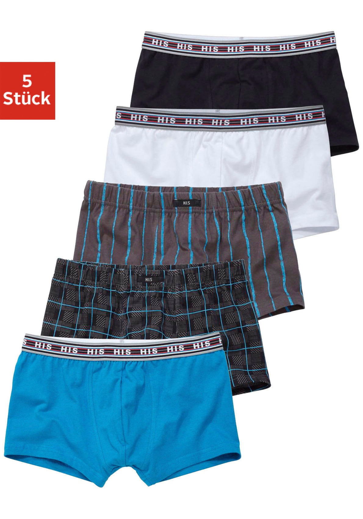 Image of H.I.S Boxer "Boxershorts für Jungen" Packung, 5 Stk. in unterschiedlichen Designs