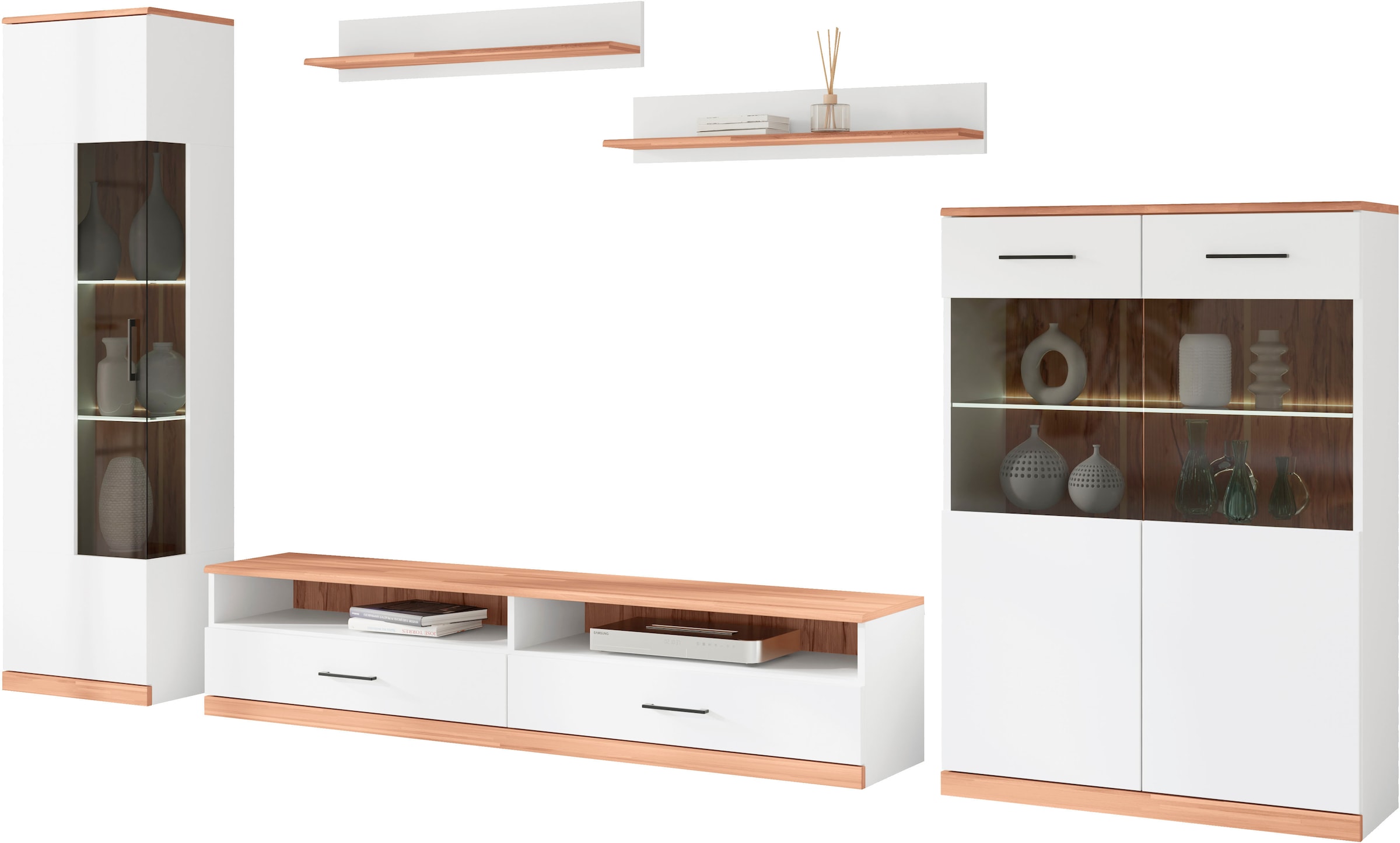 Home affaire Meuble mural »Ribe Wohnwand Set-5 St.« Set, 5 cuis tlg.