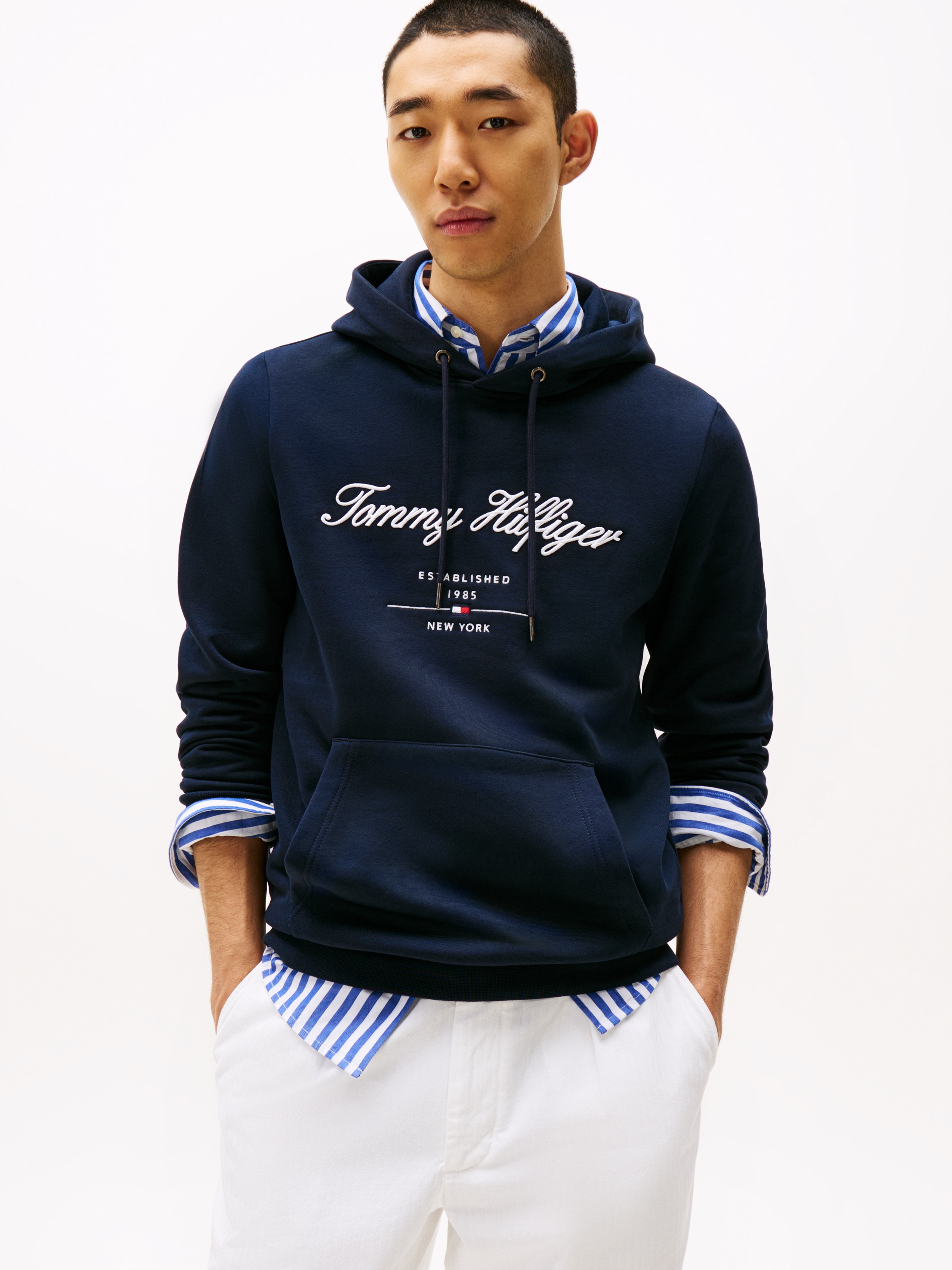 Image of Tommy Hilfiger Hoodie "SCRIPT LOGO HOODY", mit aufgesticktem Logo