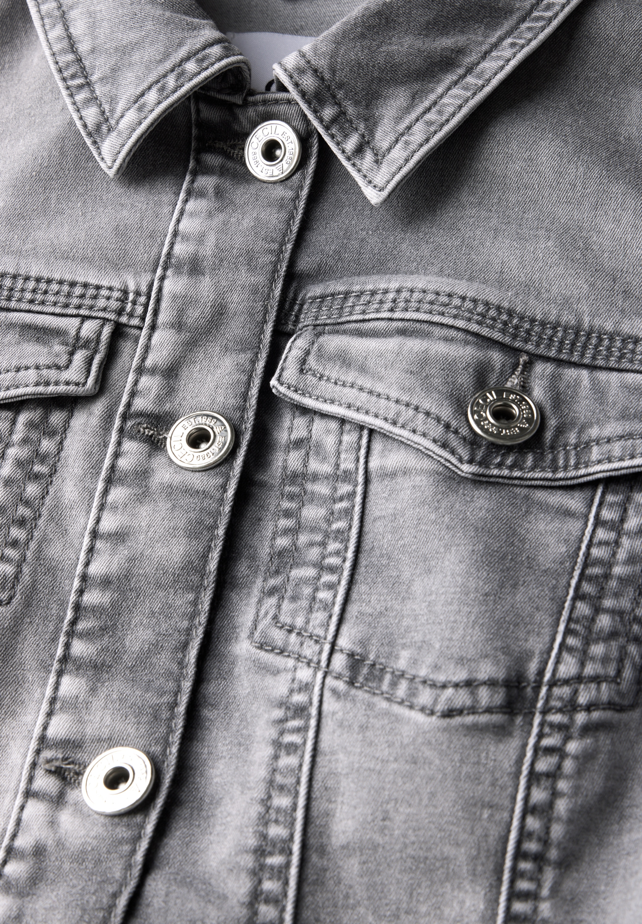 Cecil Jeansjacke, mit Hemdkragen